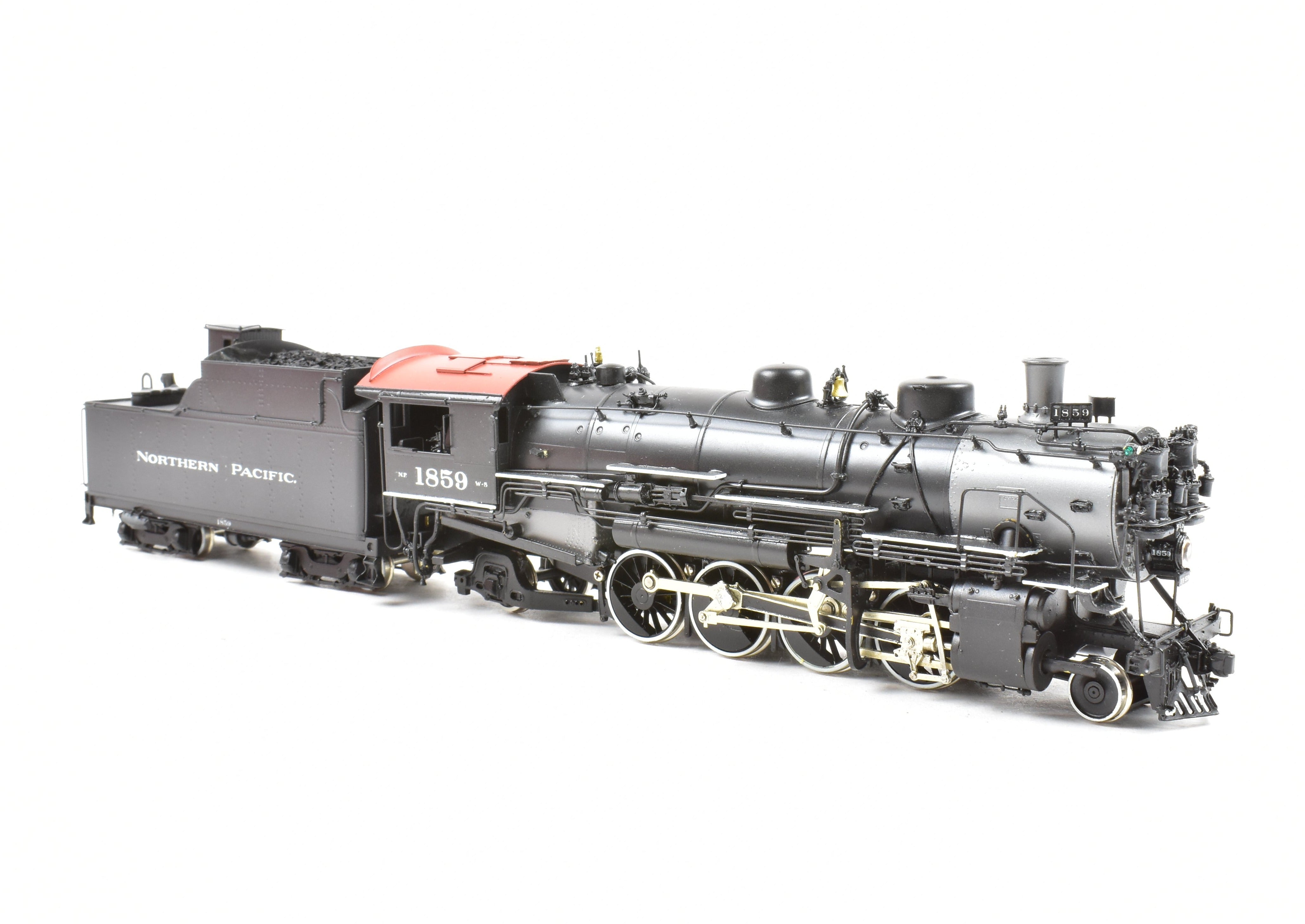 HO Scale Brass Classic Model Train - Key Imports Northern Pacific W - 5 1846 Class 2 - 8 - 2 Mikado Locomotive #1859 Professionally Painted