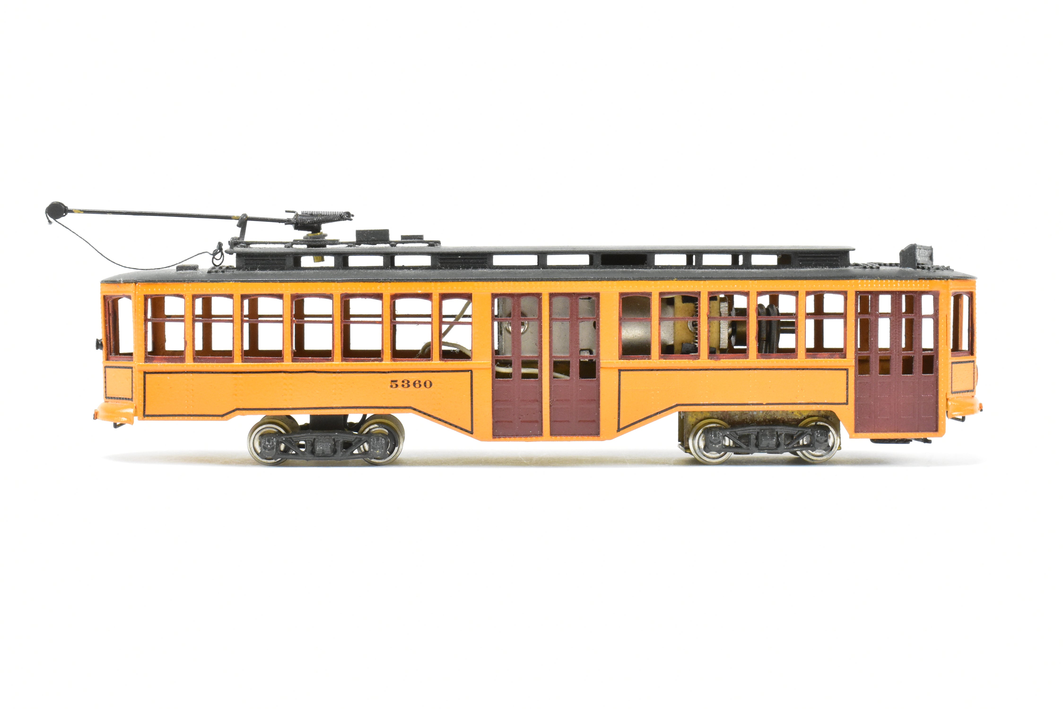HO Scale Brass Model Fairfield Traction Models Pittsburgh Railway Co. Jones Single - Ended Trolley Car, Version CP #5360