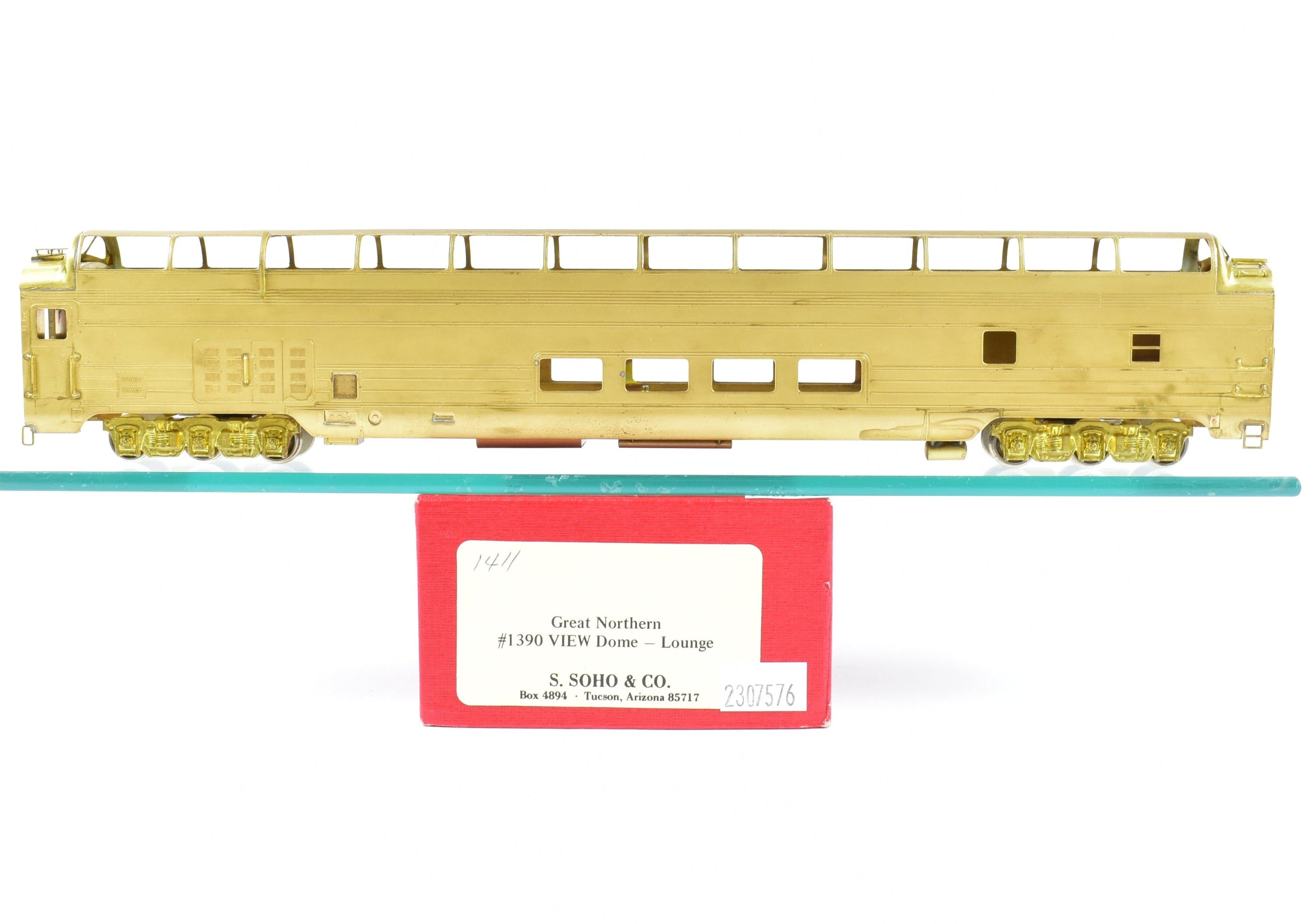 HO Scale Brass S. Soho & Co. Great Northern Empire Builder #1390 View Series Dome Lounge Model Train Car