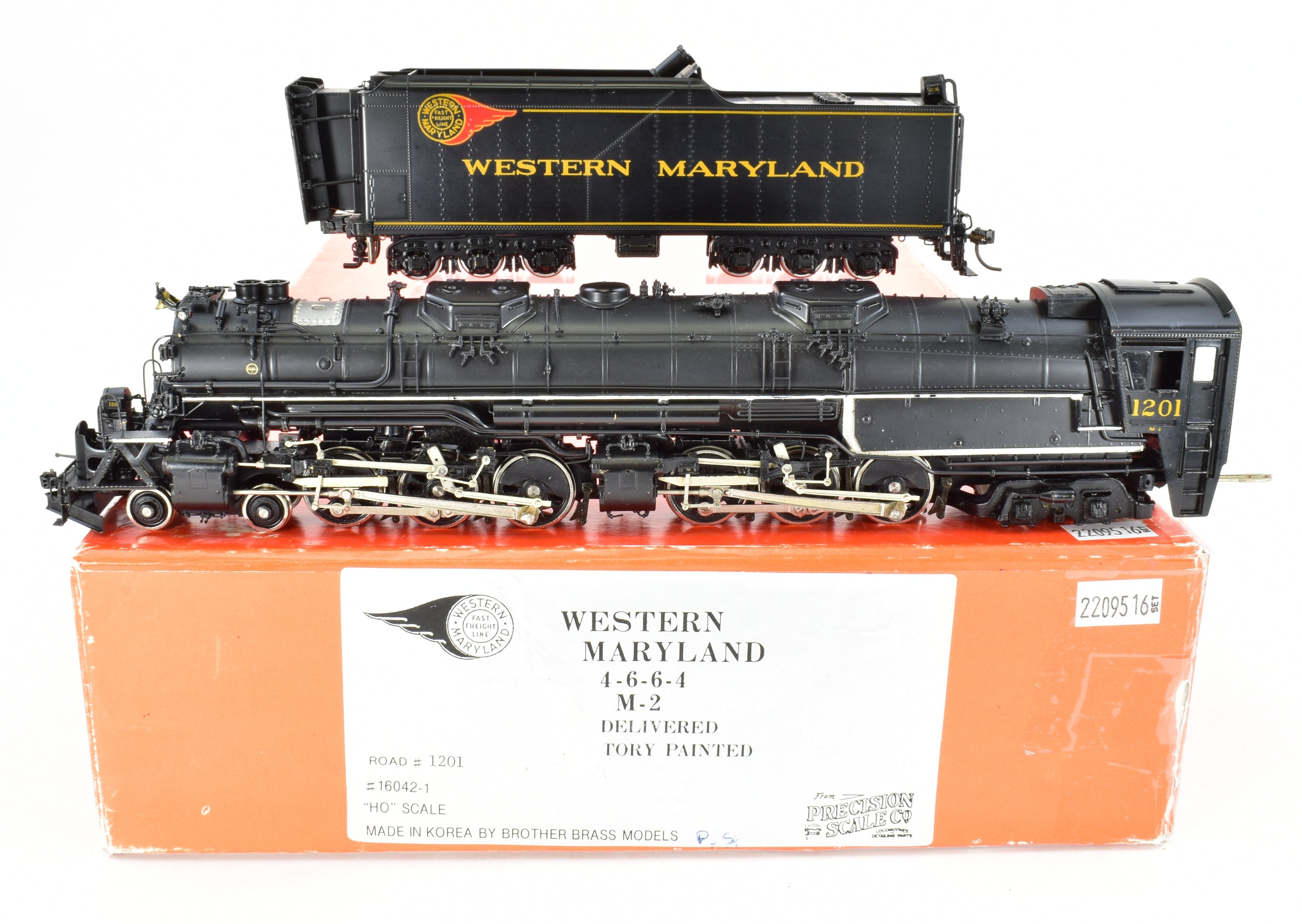 HO Scale Brass PSC Precision Scale Co. Western Maryland 4-6-6-4 M-2 FP #1201 Model