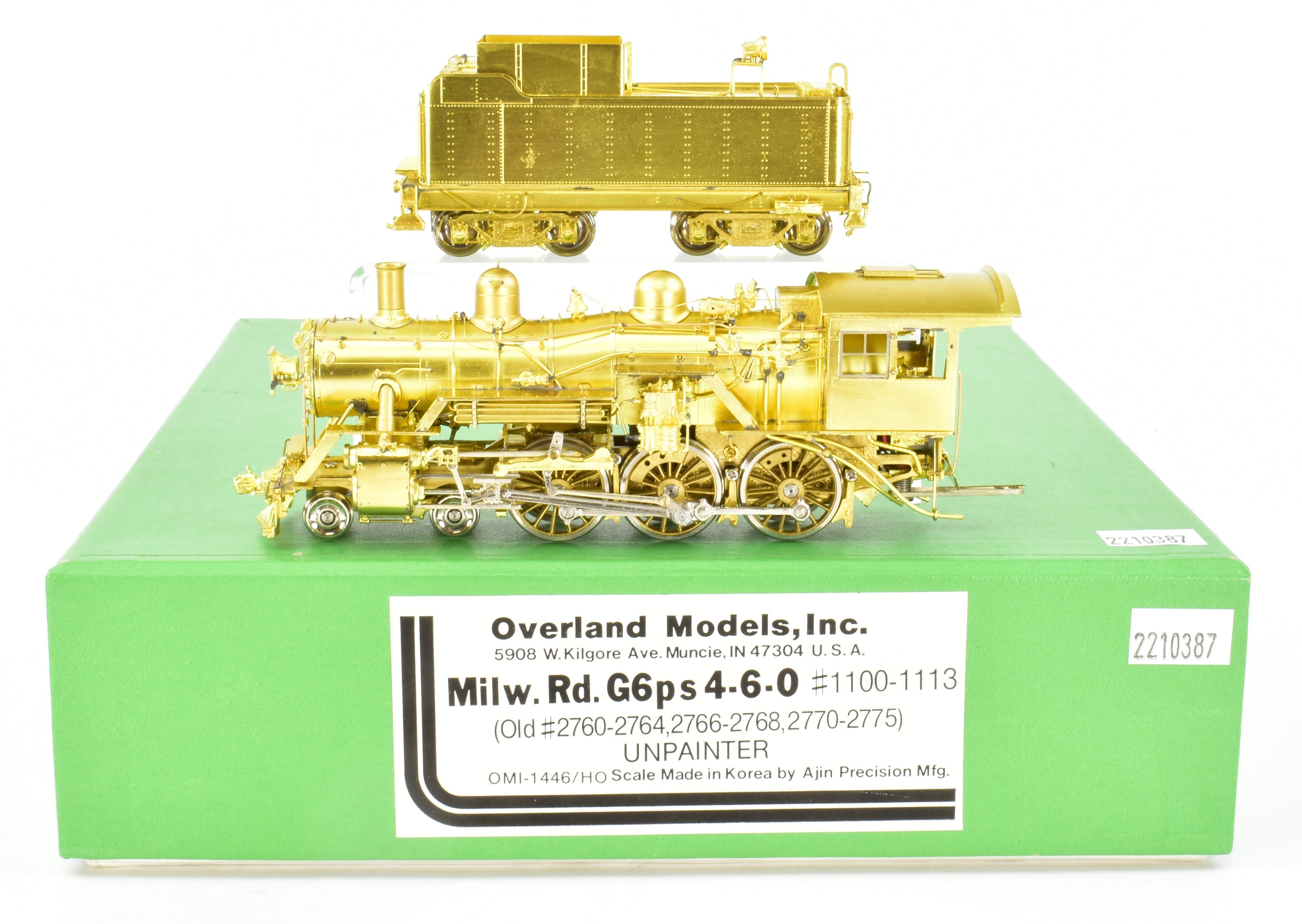 HO Scale Brass MILW Milwaukee Road G6ps 4-6-0 Ten Wheeler by Overland Models