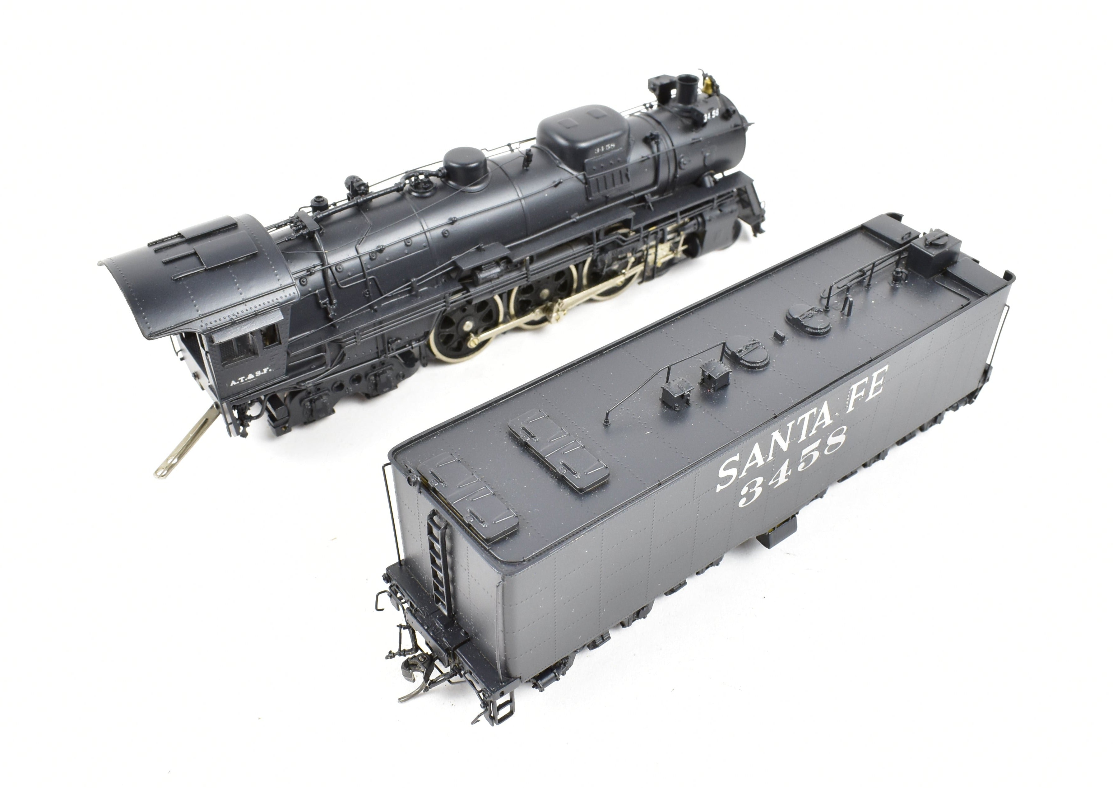 HO Brass Key Imports ATSF Santa Fe 3450 Class 4-6-4 Modernized Custom Painted Locomotive No. 3458