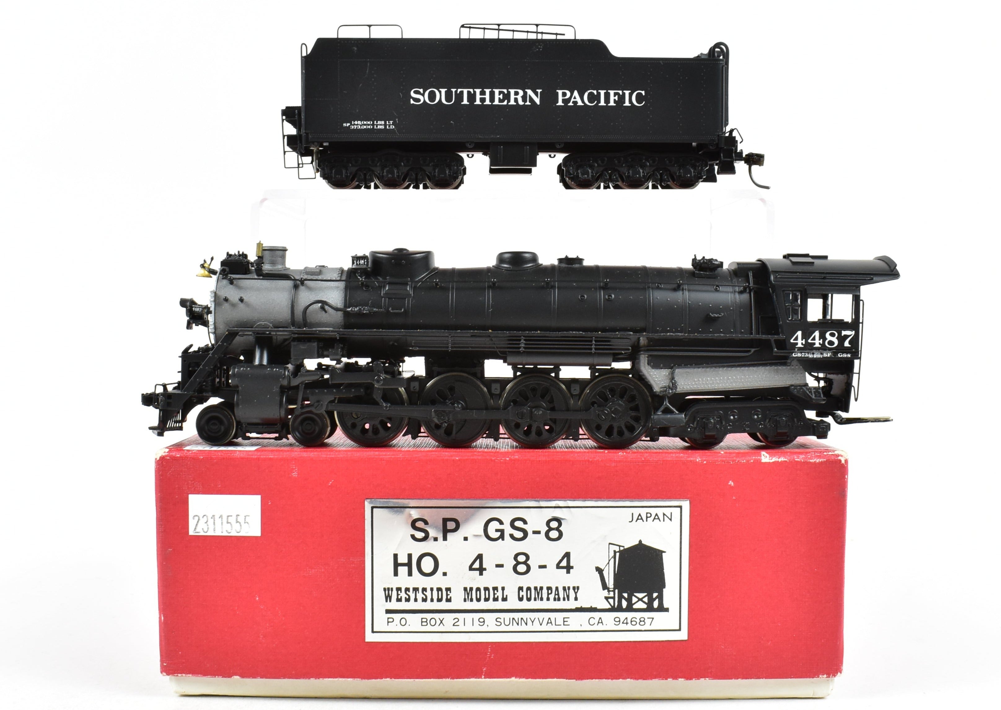 HO Scale Brass Model Train by Westside Model Co. - Southern Pacific Class GS - 8 4 - 8 - 4, Professionally Painted with Can Motor Upgrade