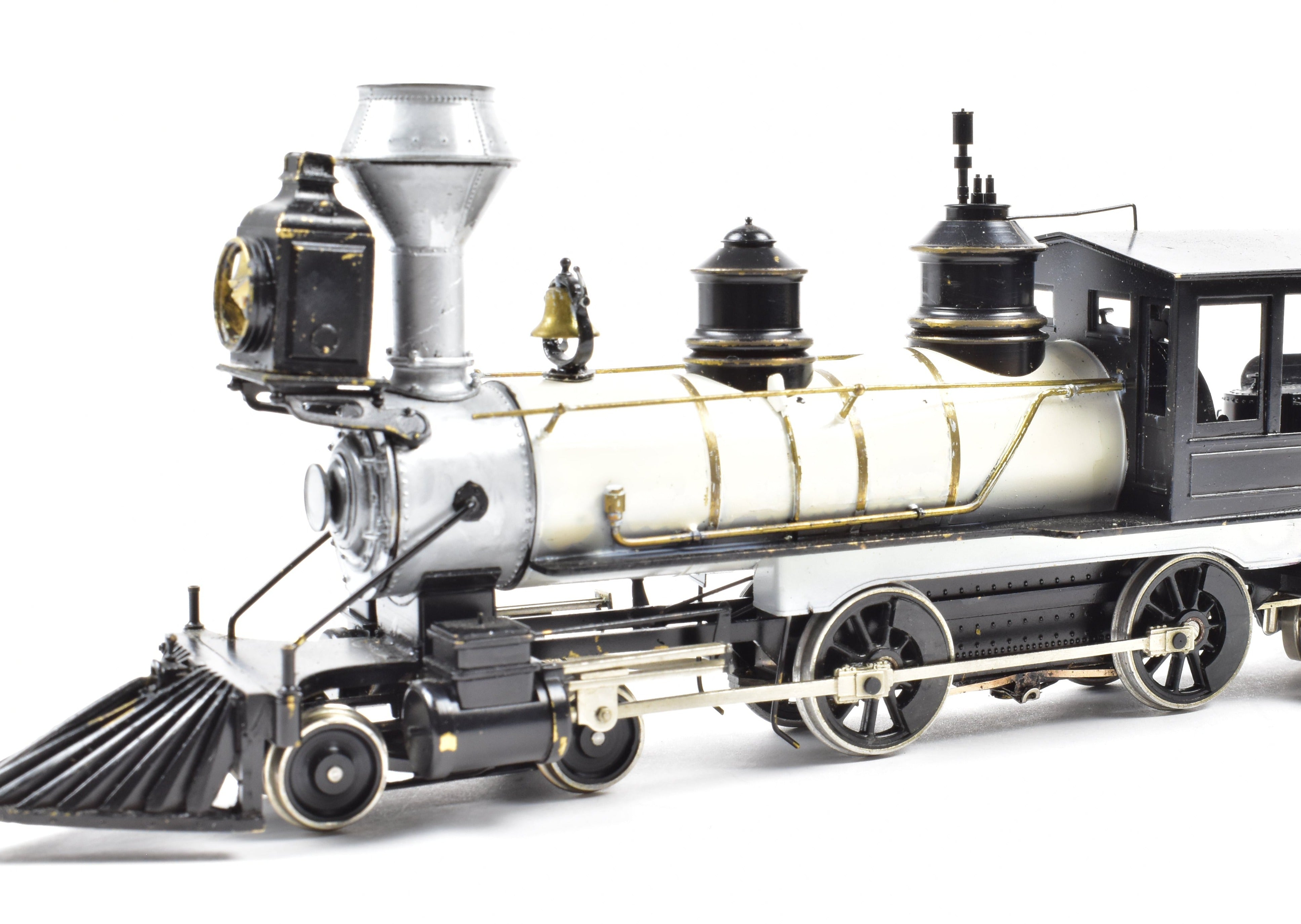 On3 Scale Brass Model Train - Northwest Short Line (NWSL) Baldwin 4-4-0 Locomotive with Custom Detailing and Painting (AS-IS Condition)