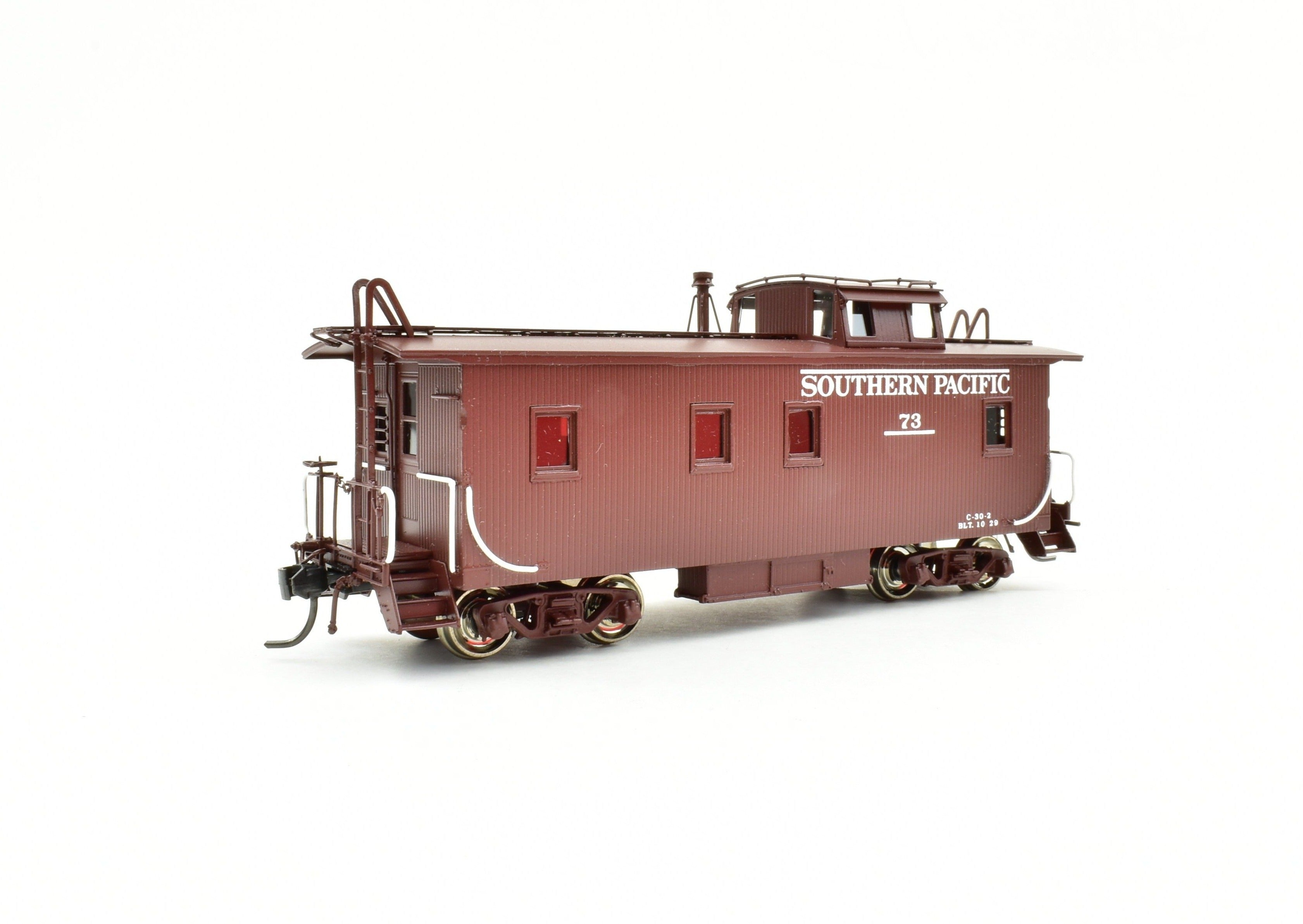 HO Brass Precision Scale Co. Southern Pacific C-30-2 Wood Cupola Caboose with Spare Parts
