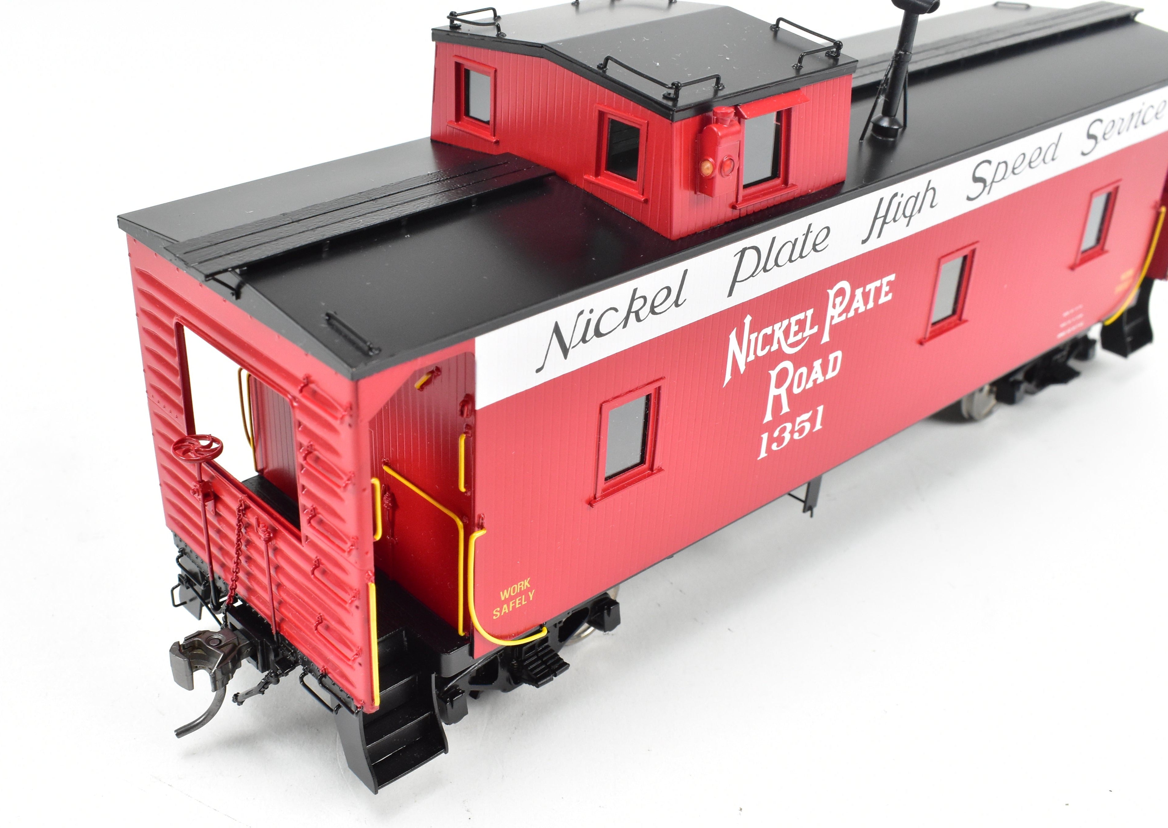 O Scale Model Train Collectible - Brass OMI (Overland Models, Inc.)/NPM NKP (Nickel Plate Road) 1300 Caboose with Factory Paint, Serial No. 1351, Without Original Box