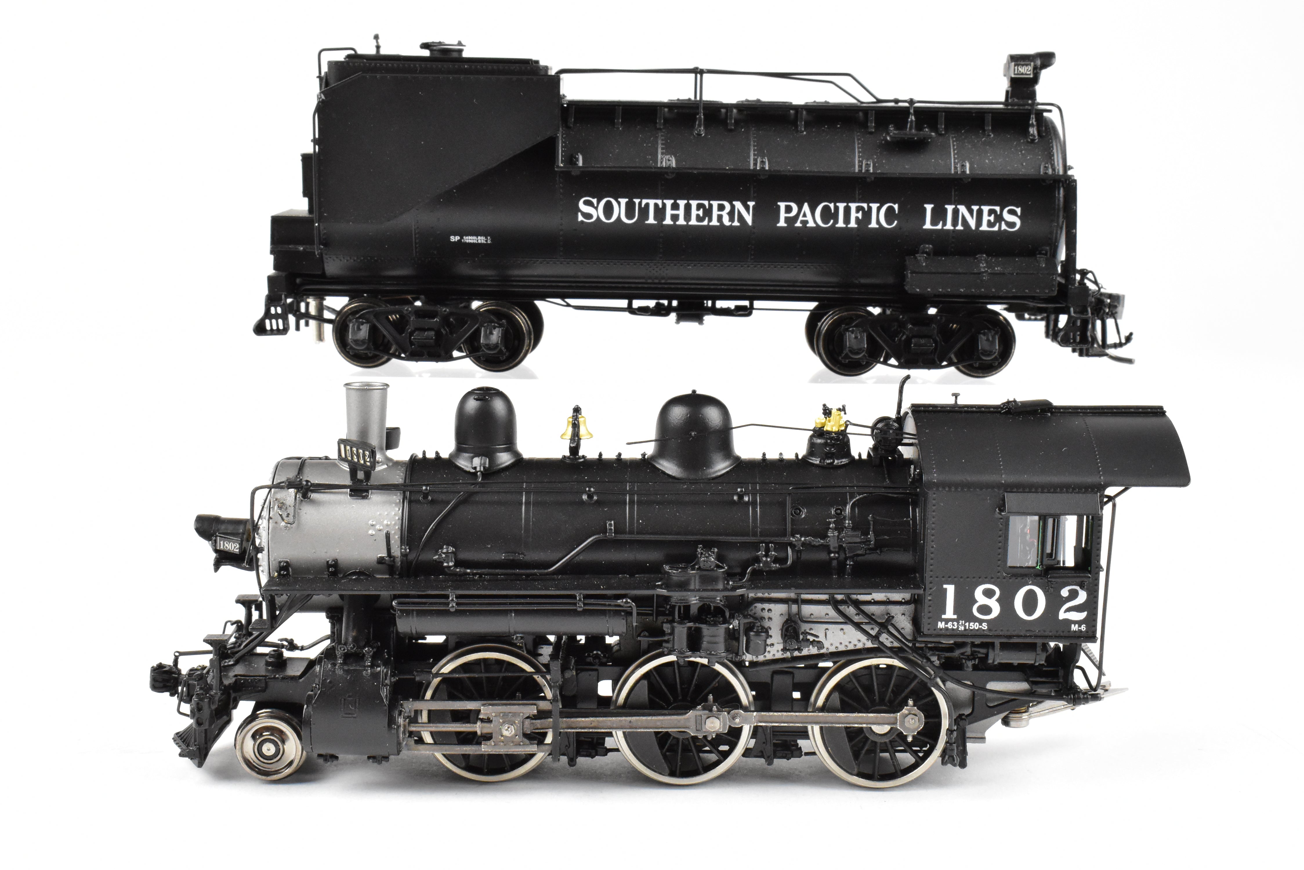 HO Scale Brass Precision Scale Co. Southern Pacific M - 6 Class 2 - 6 - 0 Factory Painted Locomotive No. 1802