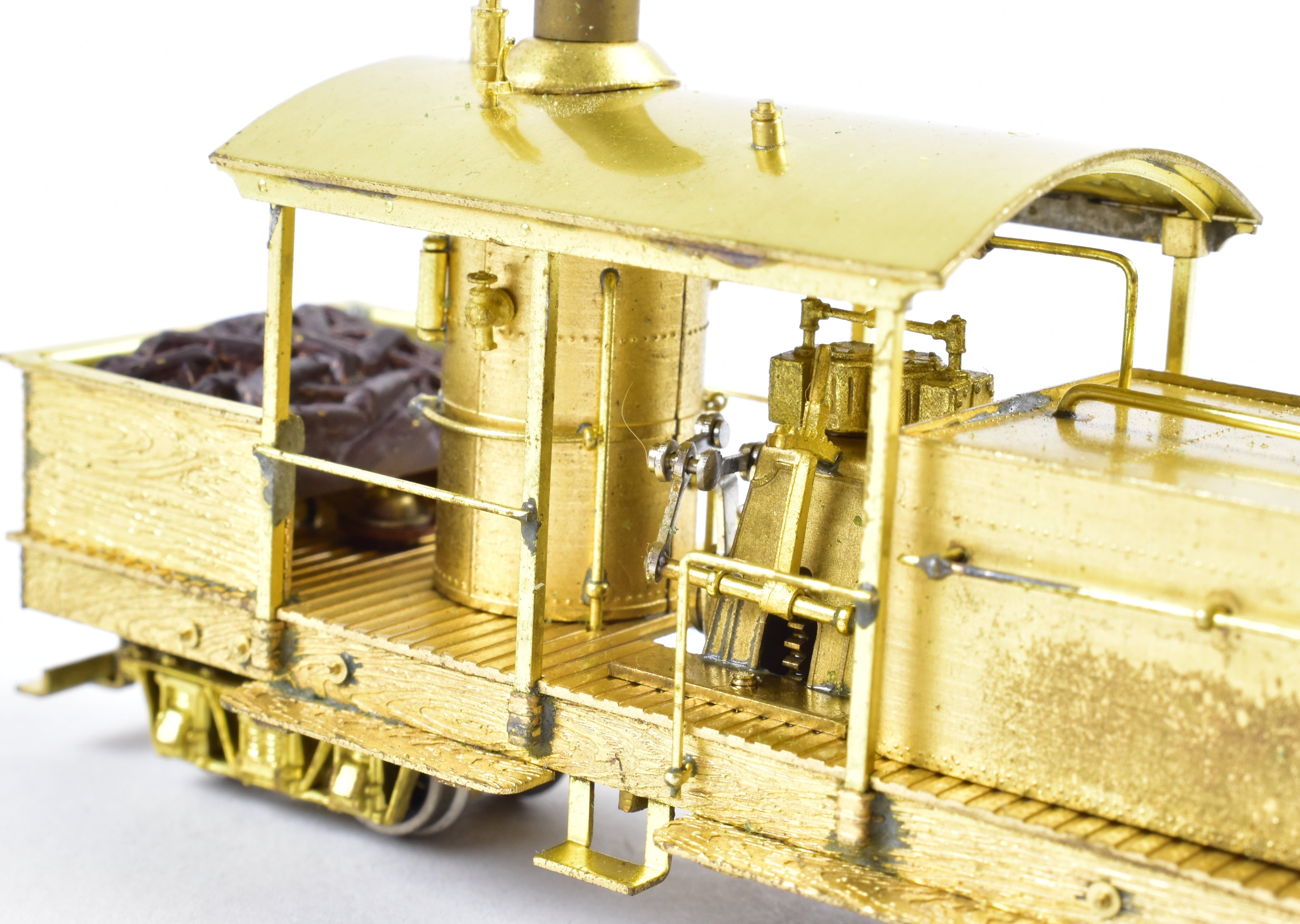 HOn3 Scale Brass Model Train by Westside Model Co. - Various Roads Logging Class A Climax with Vertical Boiler