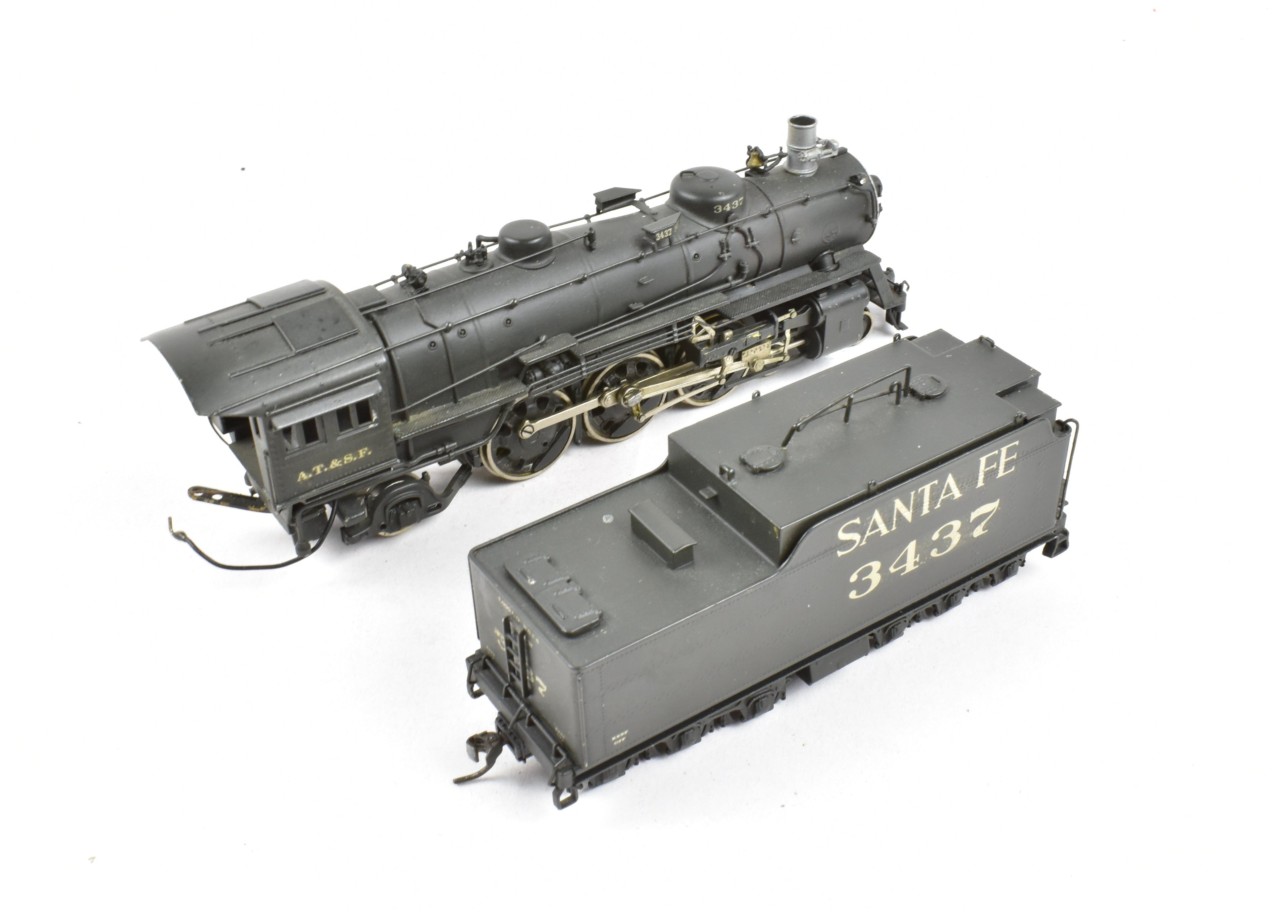 HO Scale Brass Balboa ATSF Santa Fe 3400 Class 4-6-2 Pacific Locomotive CP #3437