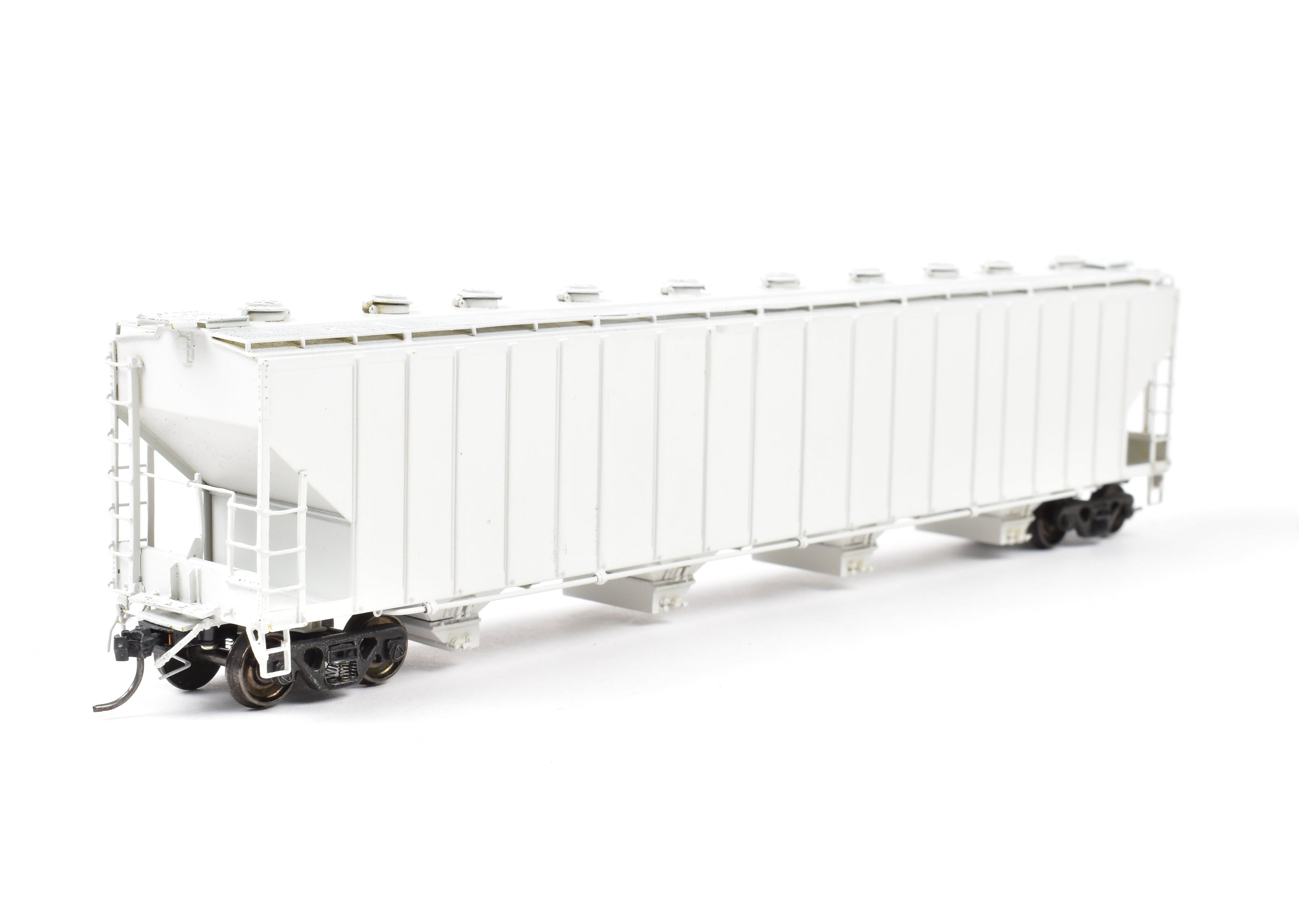 HO Scale Brass Pullman Covered Hopper Model by OMI - Overland Models, Inc. with 5820 Cubic Ft. and Partial Paint Finish for Various Roads