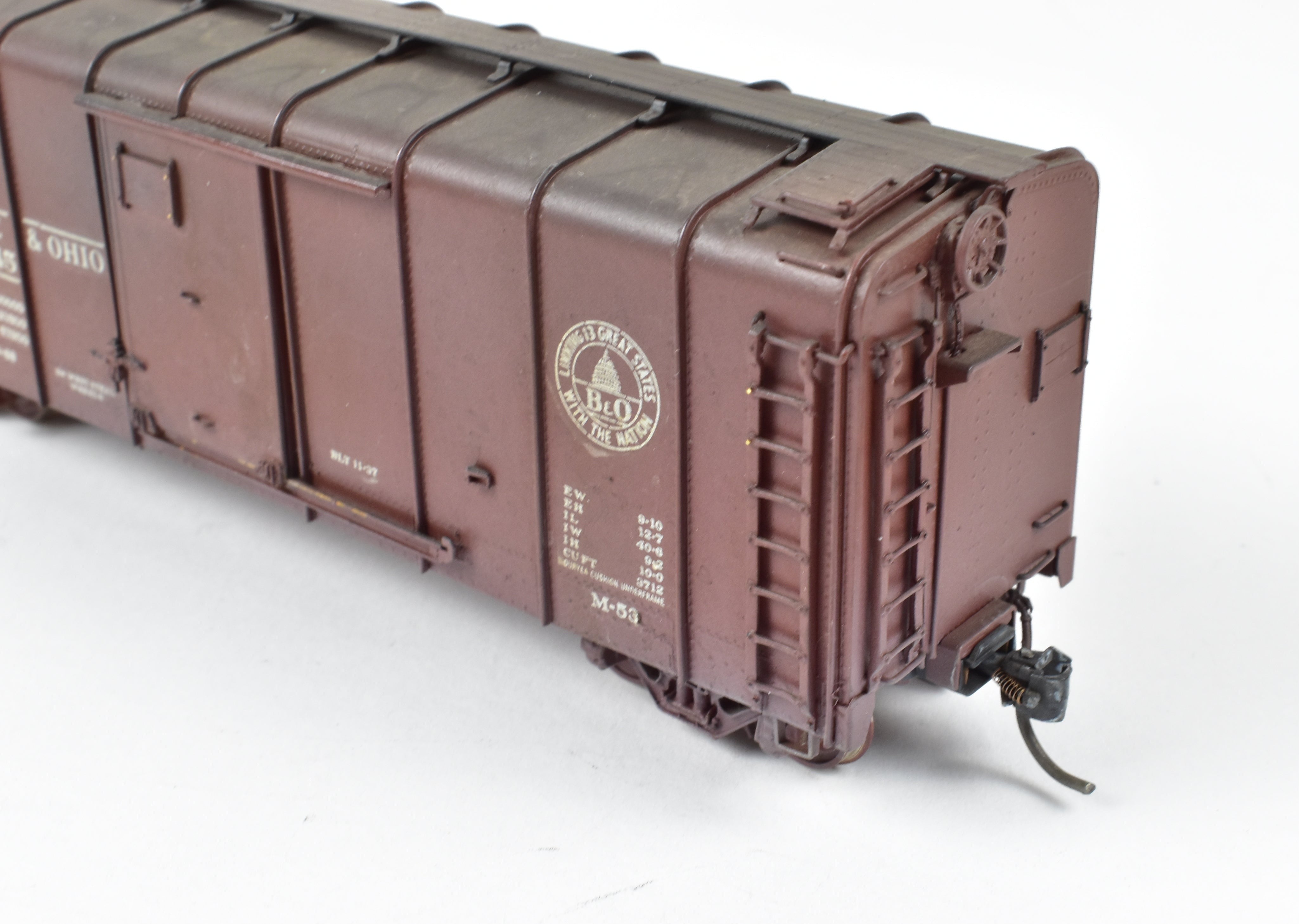 HO Brass OMI B&O M-15 Wagon Top Boxcar, Custom Painted & Weathered