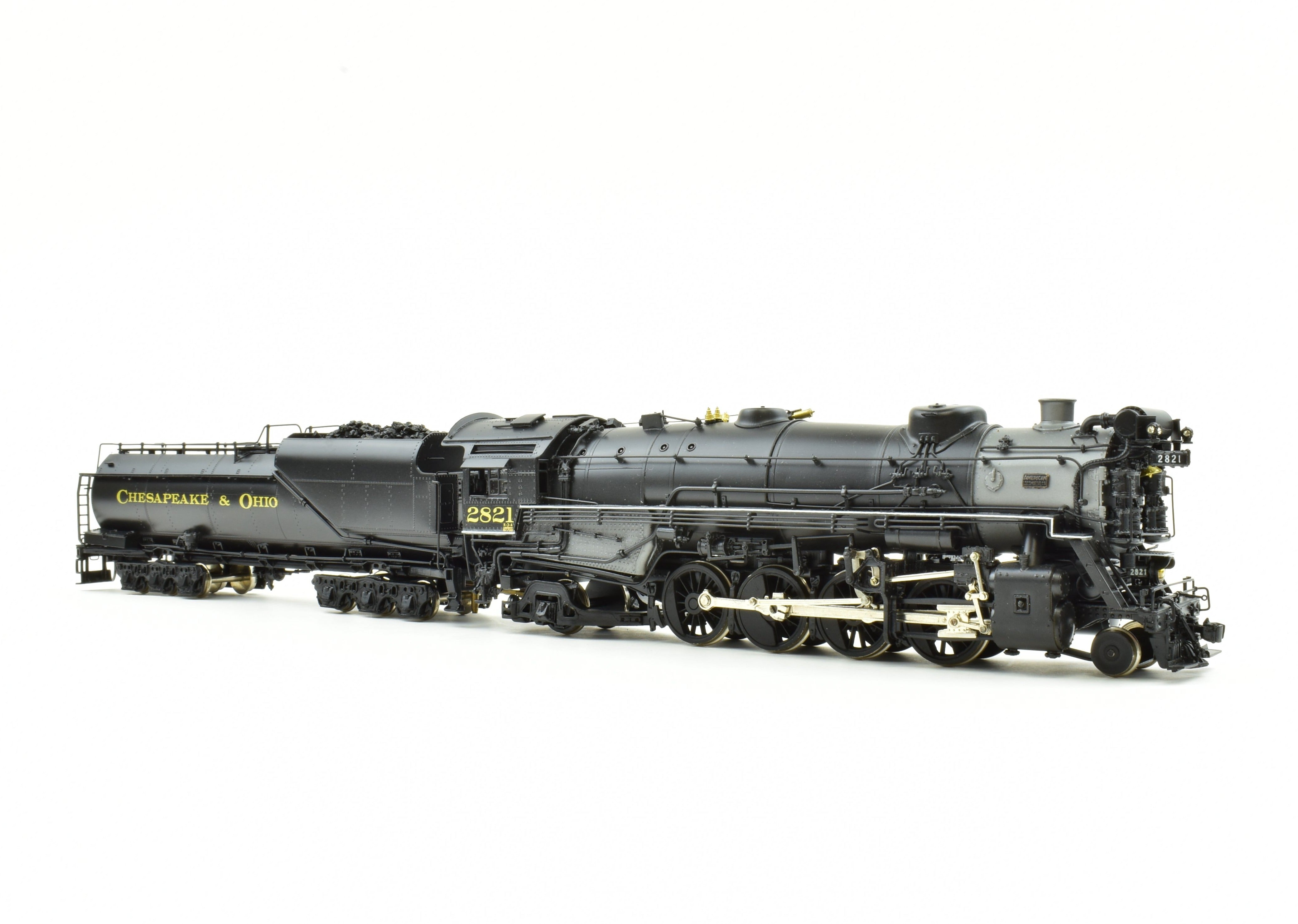 Highly Detailed HO Scale Brass Pacific Fast Mail Model - United C&O Chesapeake & Ohio 2-8-2 K-3 Mikado Crown Model with Pro-Paint #2821 from 1978