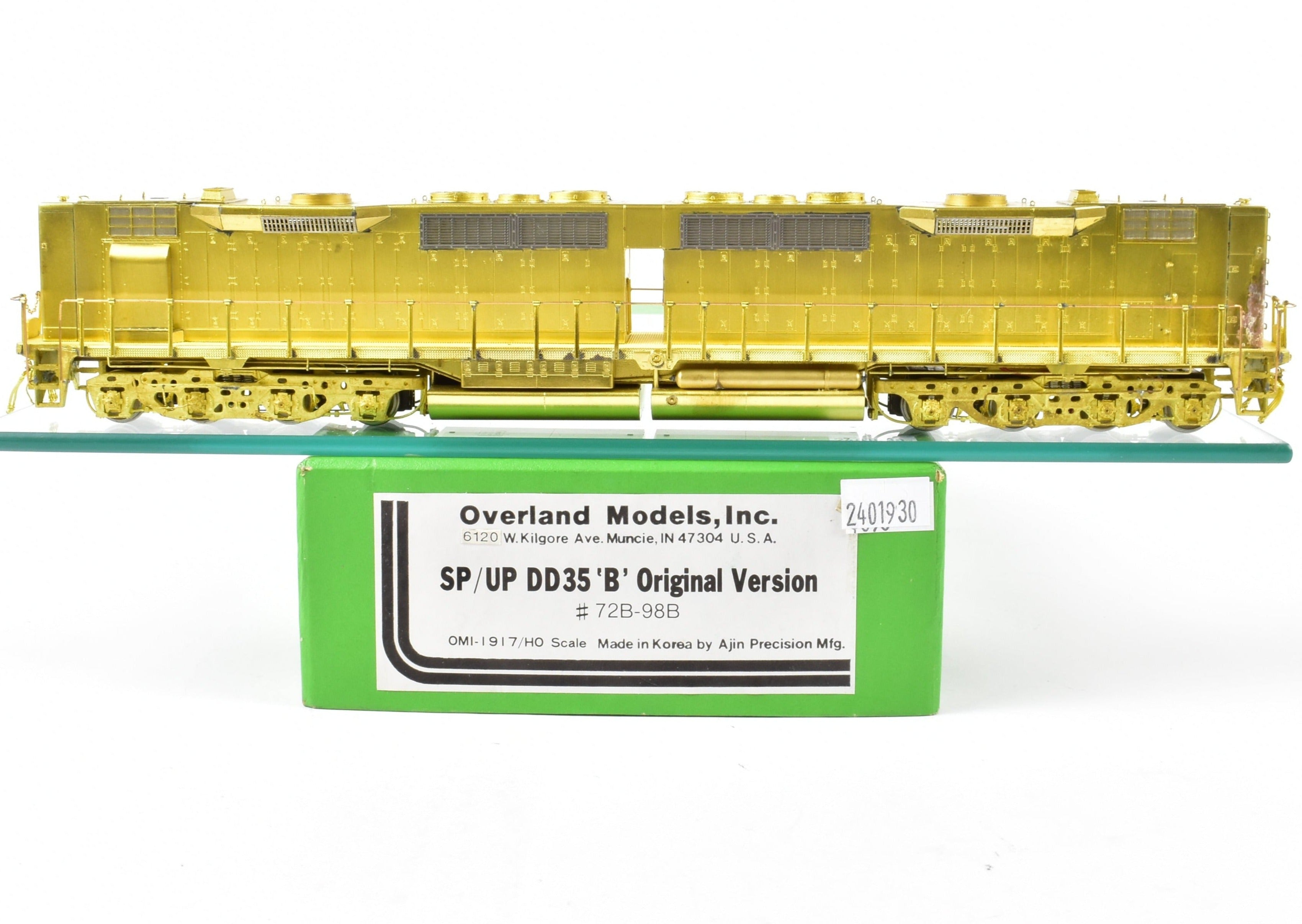 HO Scale Brass Locomotive Model by Overland Models, Inc. - Original Version of EMD DD - 35B for Southern Pacific and Union Pacific Railroads