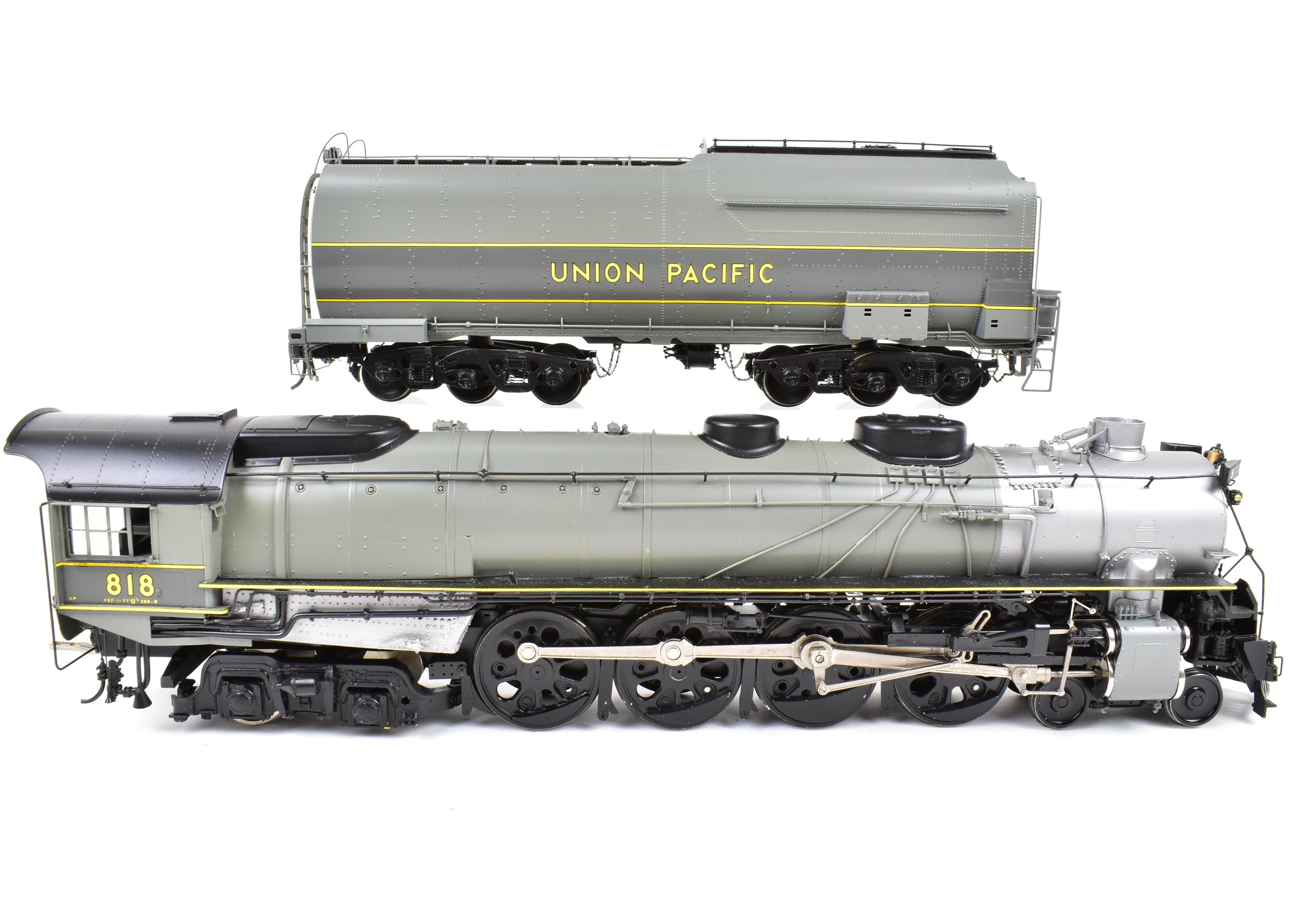 O Scale Brass Model Train - Overland Models, Inc. Union Pacific FEF - 1 4 - 8 - 4 Professional - Painted Locomotive No. 818 by TTG