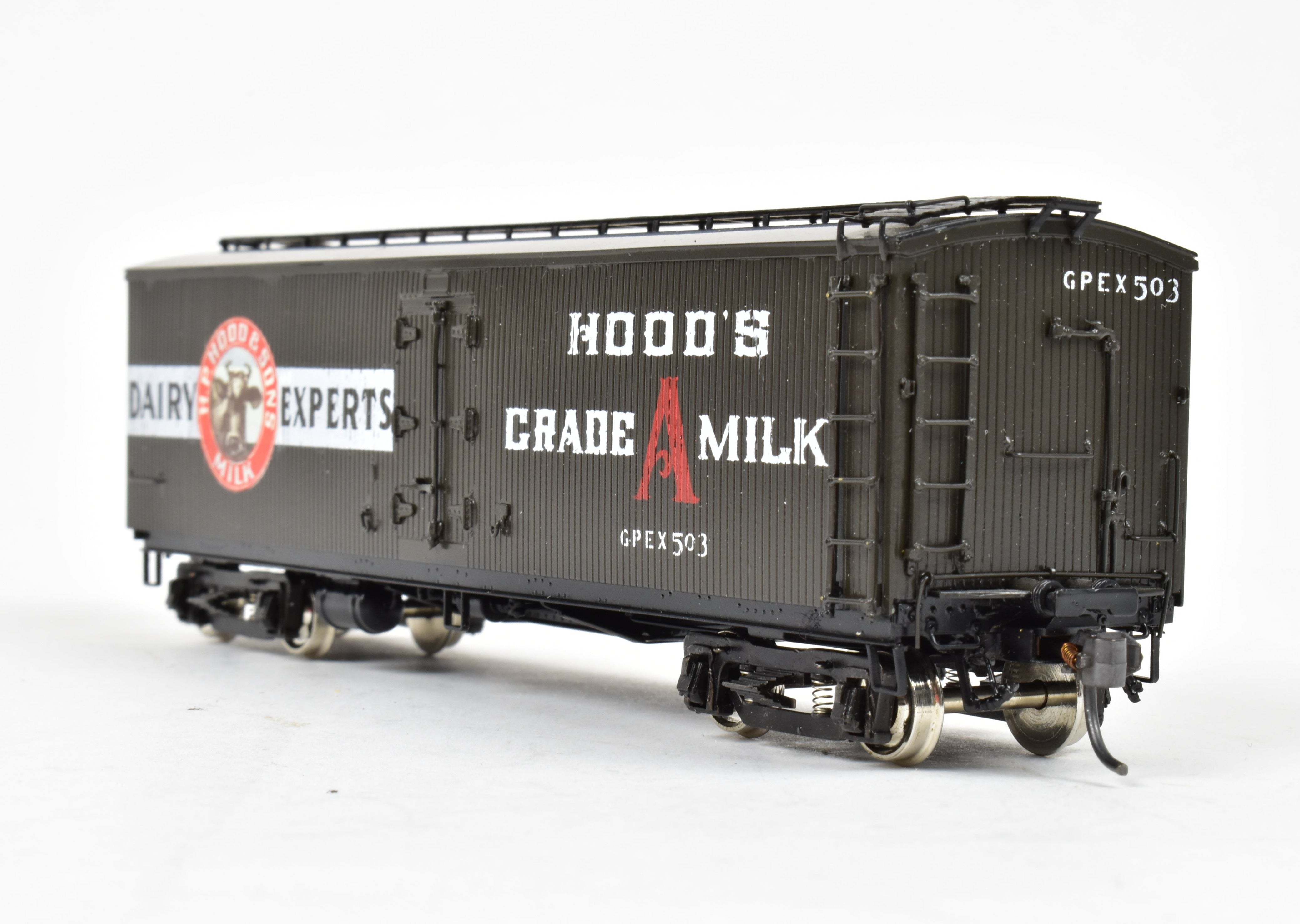High - Quality HO Scale Brass Precision Scale Co. Model Train GPEX 41 - Foot Wood Sheath Milk Tank Car Hoods FP for Collectors