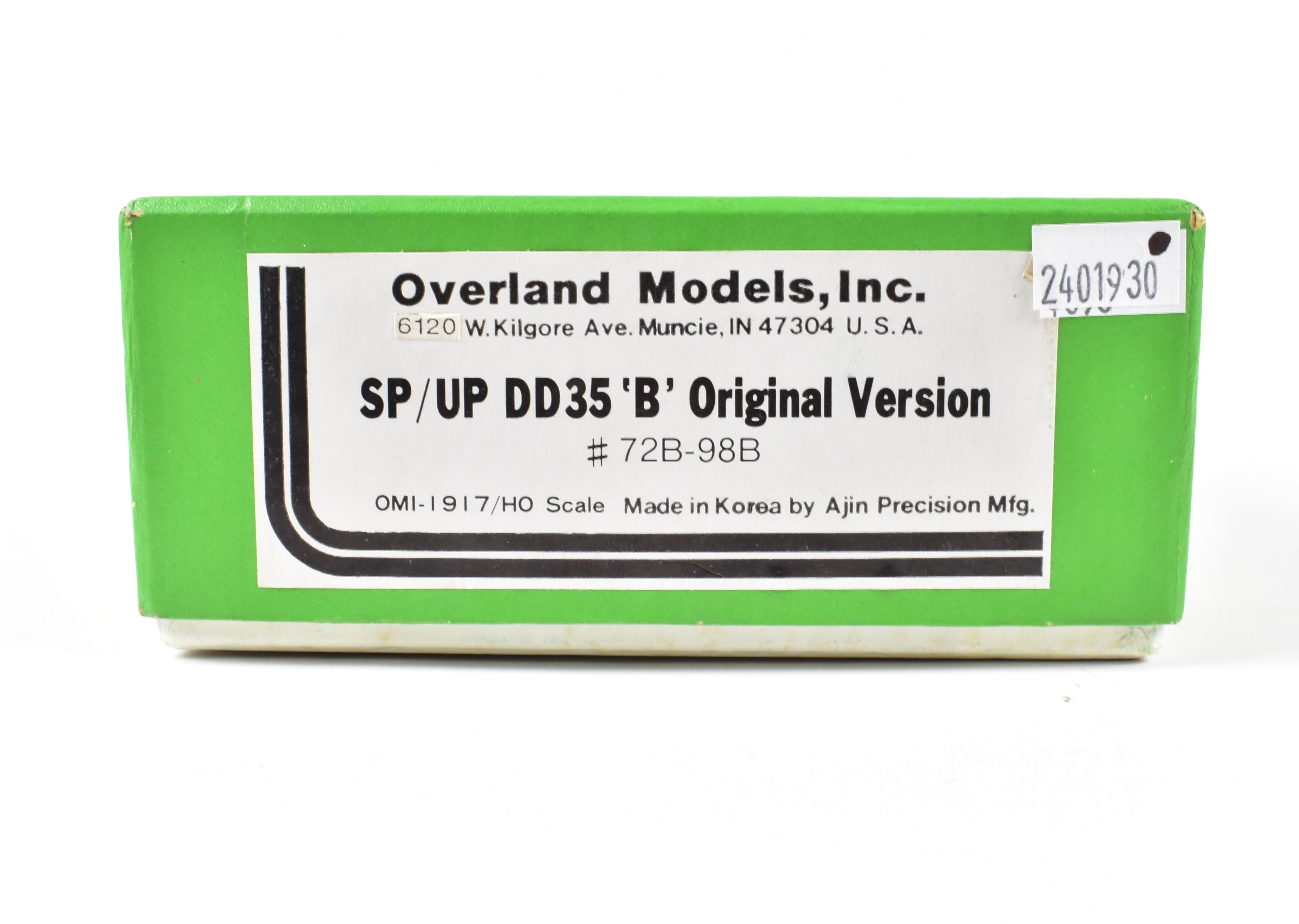 HO Scale Brass Locomotive Model by Overland Models, Inc. - Original Version of EMD DD - 35B for Southern Pacific and Union Pacific Railroads
