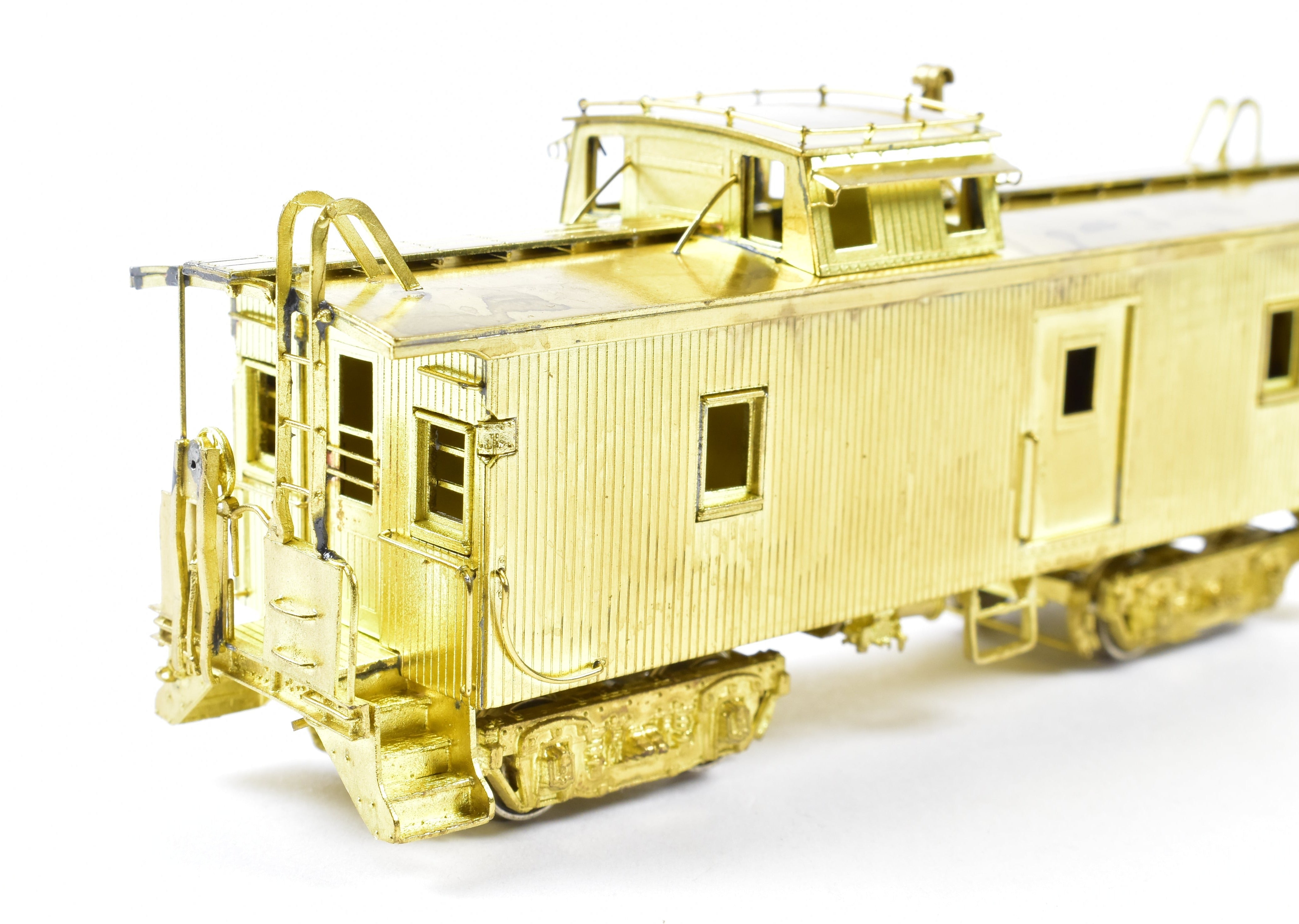 HO Scale Brass Model - OMI (Overland Models, Inc.) Union Pacific (UP) CA - 1 Wood Caboose Side Door with Modern Ends and Wood Beam Trucks for Model Trains