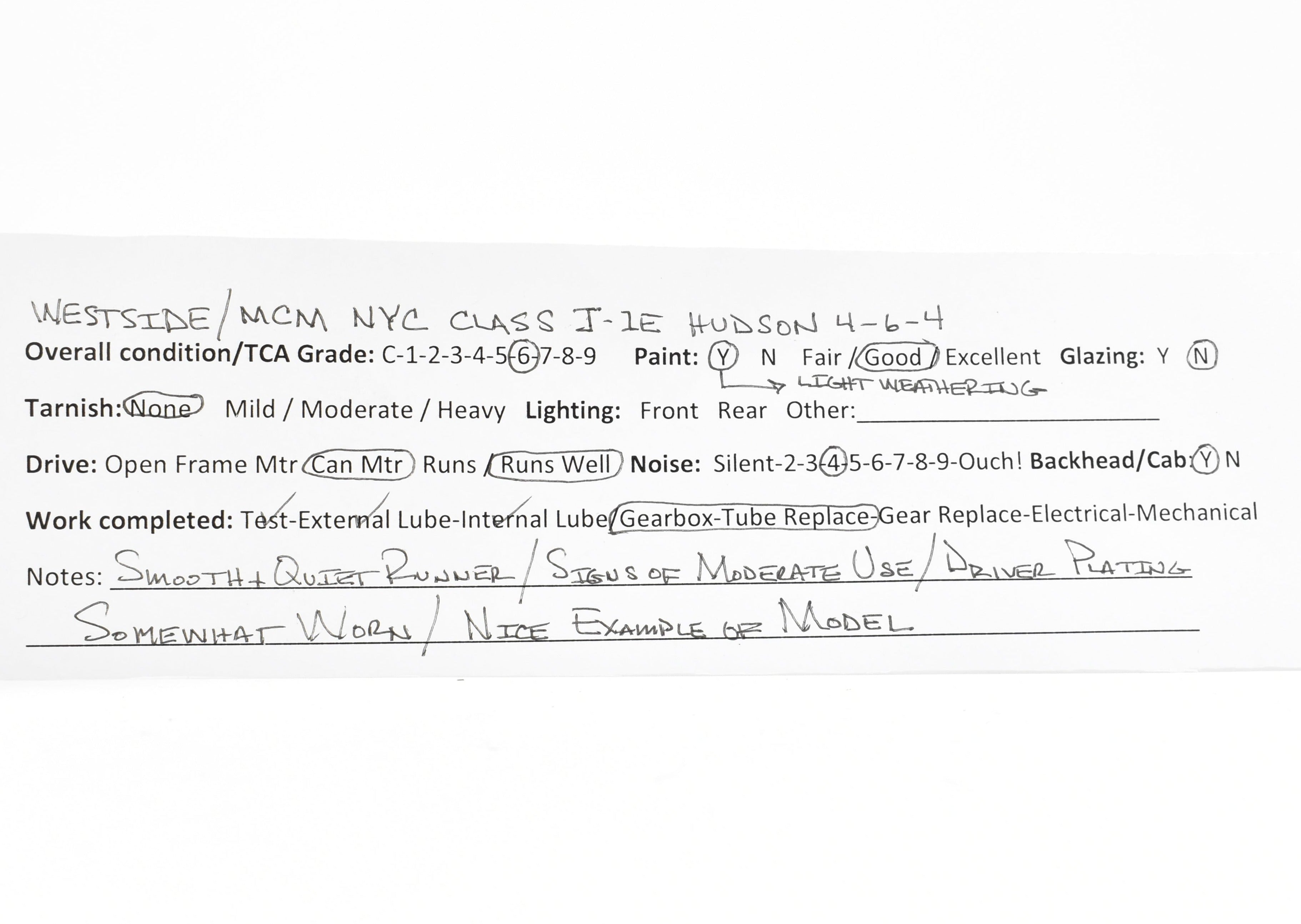 HO Brass Westside Model Co. NYC - New York Central J-1e 4-6-4 Hudson Custom Painted #5341