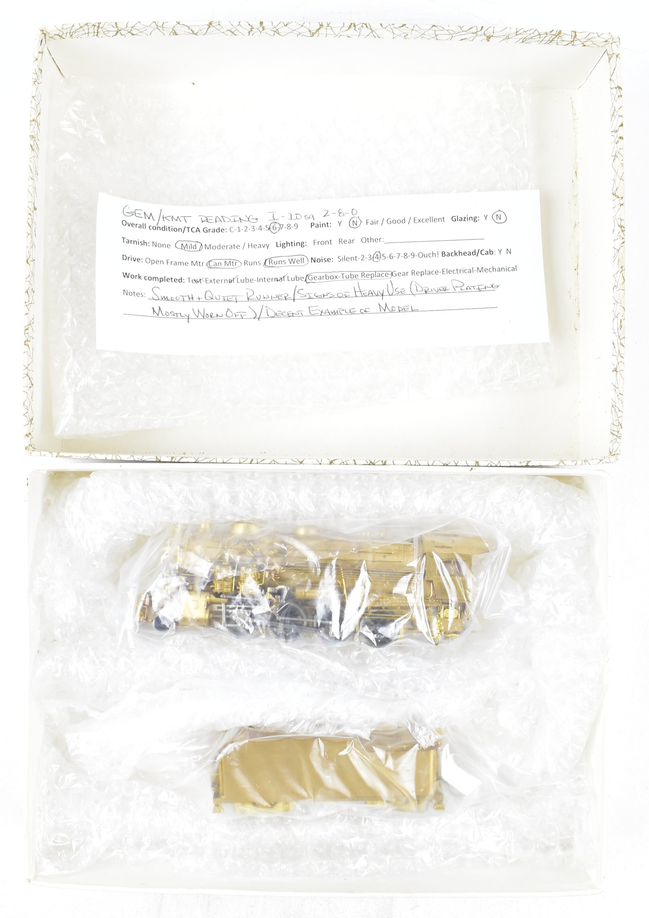 1980 HO Scale Brass Gem Models Reading I - 10s 2 - 8 - 0 Consolidation Improved