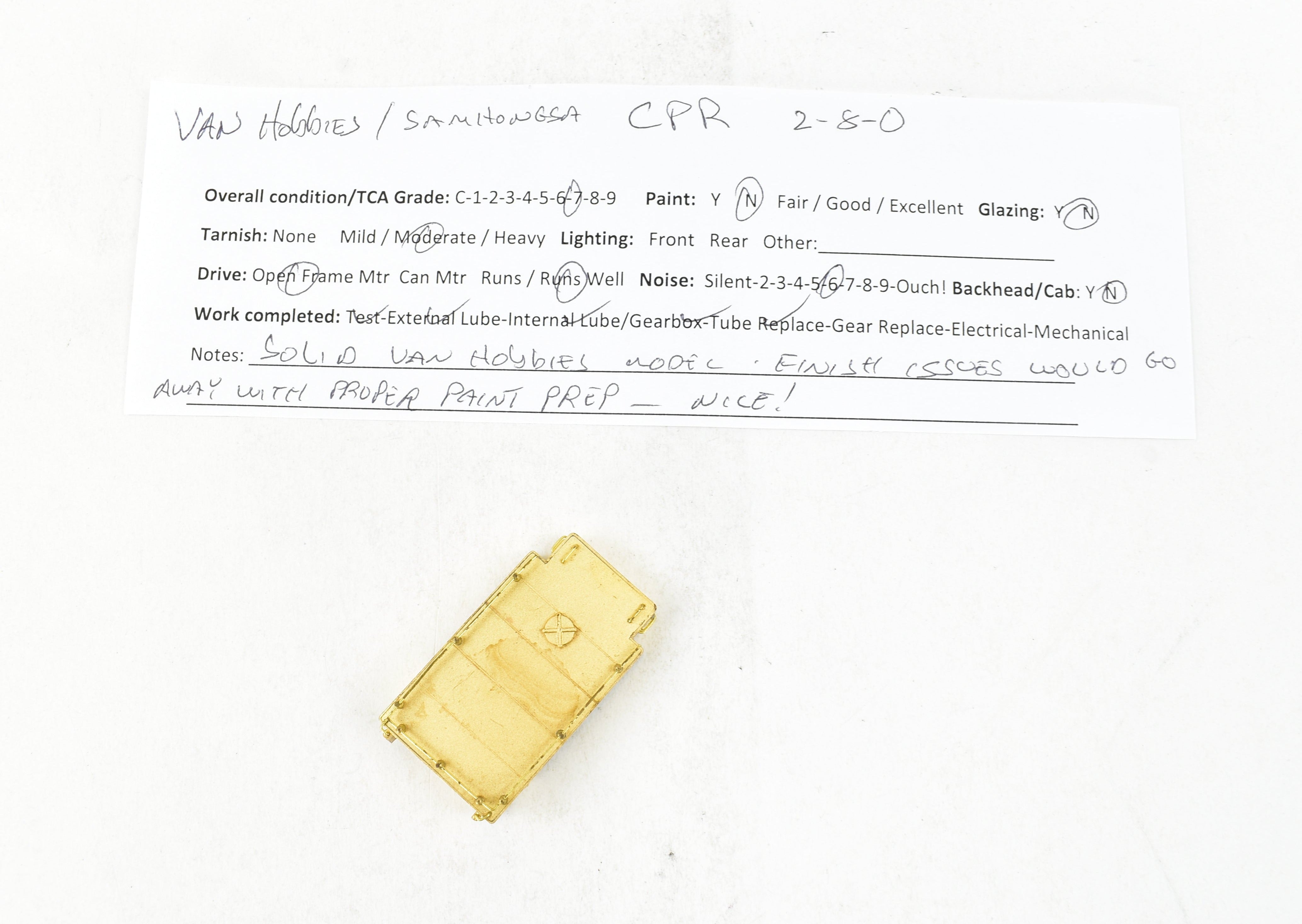 High - Quality HO Scale Brass Model Train - Van Hobbies CPR Canadian Pacific Railway 2 - 8 - 0 Locomotive Replica