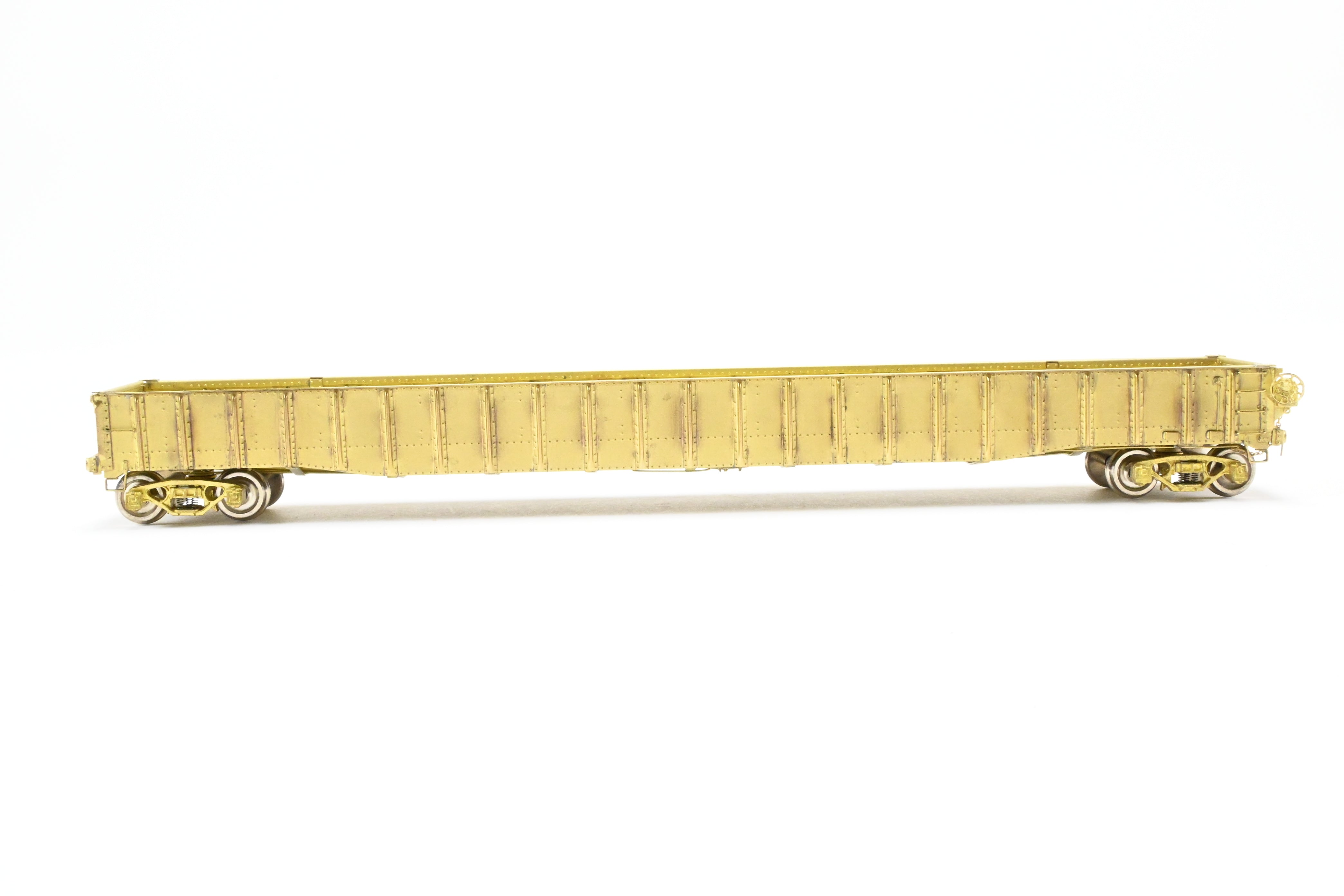 HO Scale Brass Precision Scale Co. Various Roads 65-Foot Mill Gondola Model in Bethlehem Steel Version for Heavy Steel Loading