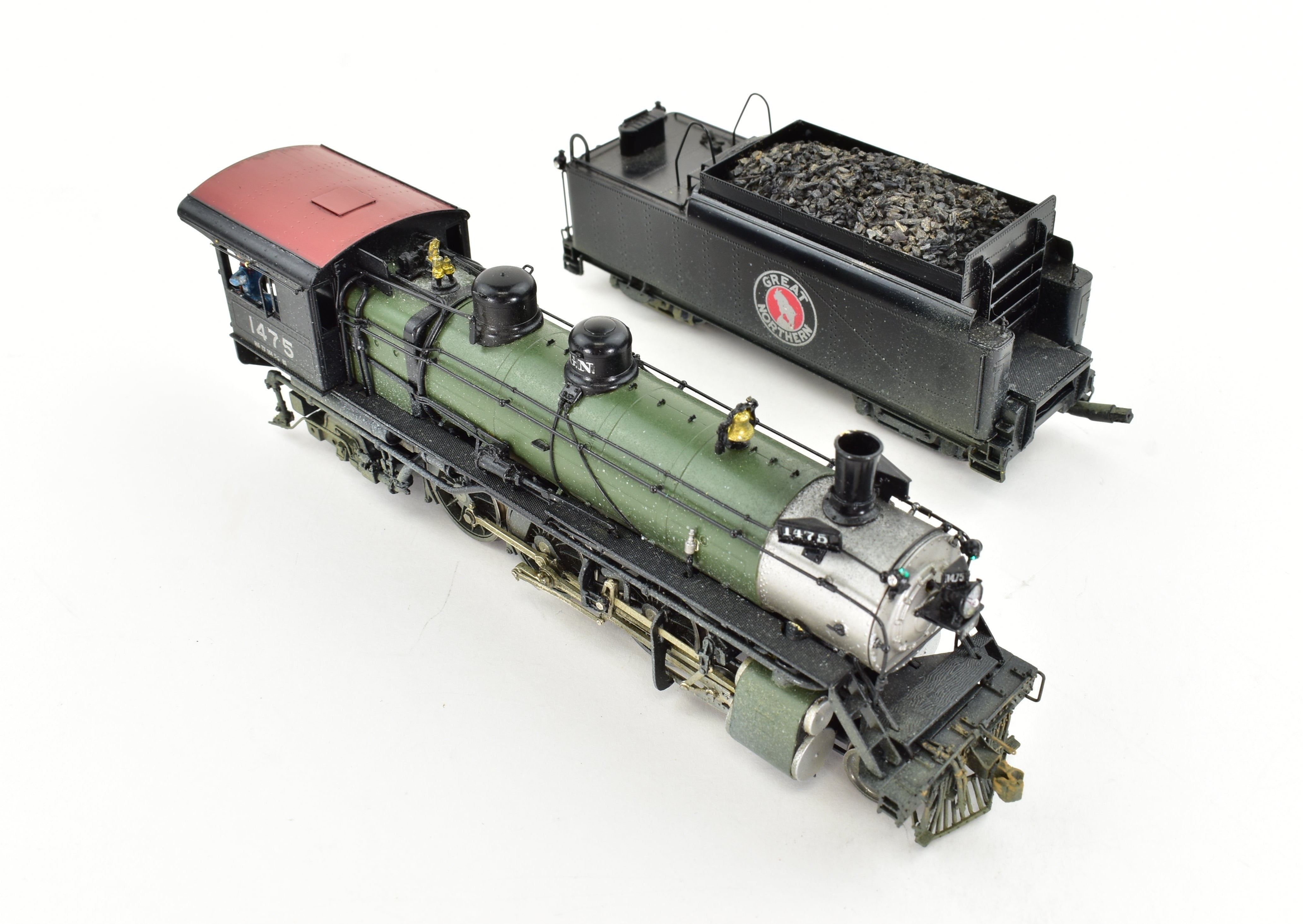 HO Scale Brass Oriental Limited Great Northern 4-6-2 Class H-6 Factory-Painted Model in Glacier Park Scheme, As-Is Condition