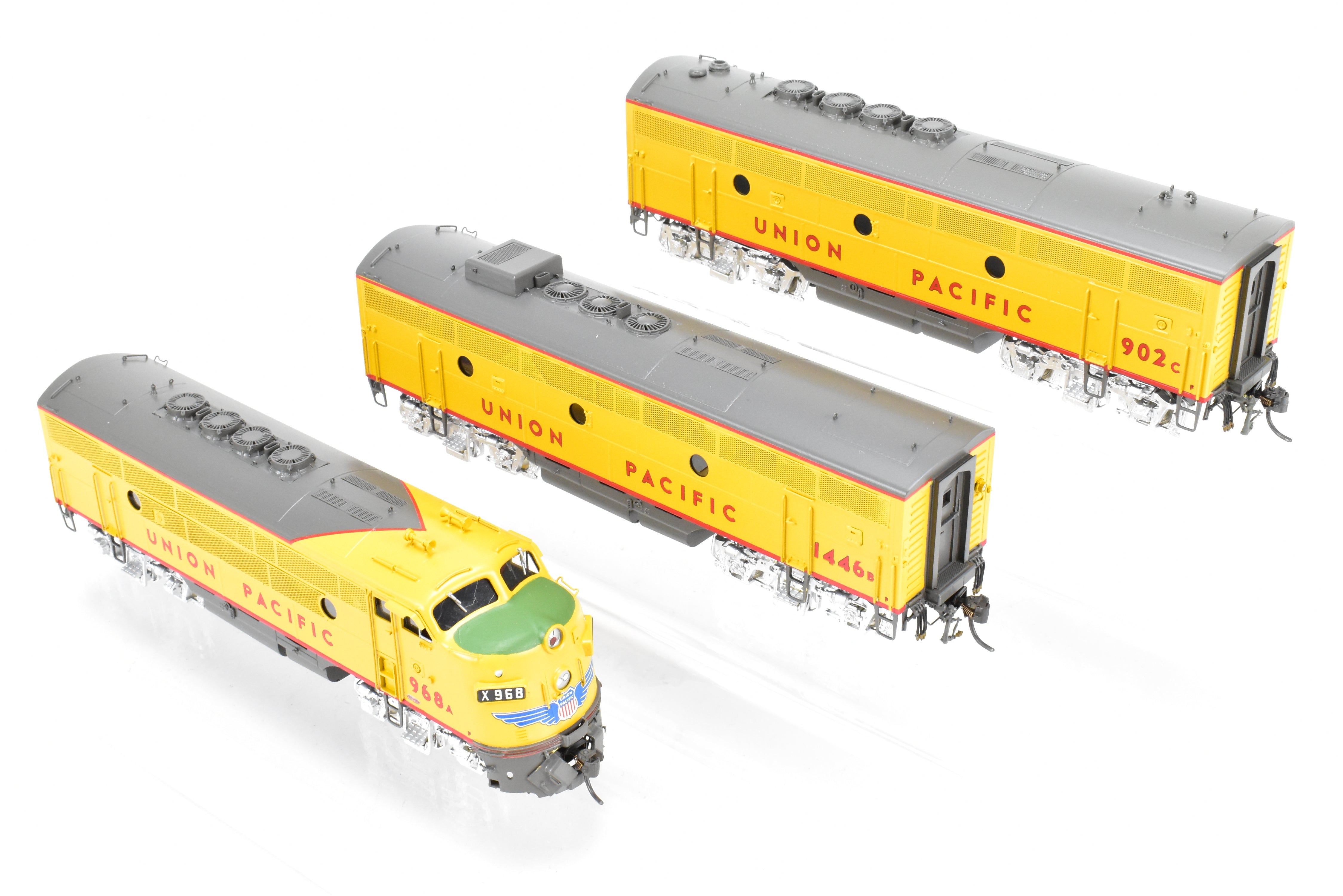 HO Scale Brass OMI Union Pacific EMD F-3 PH II A/B/B Powered Set