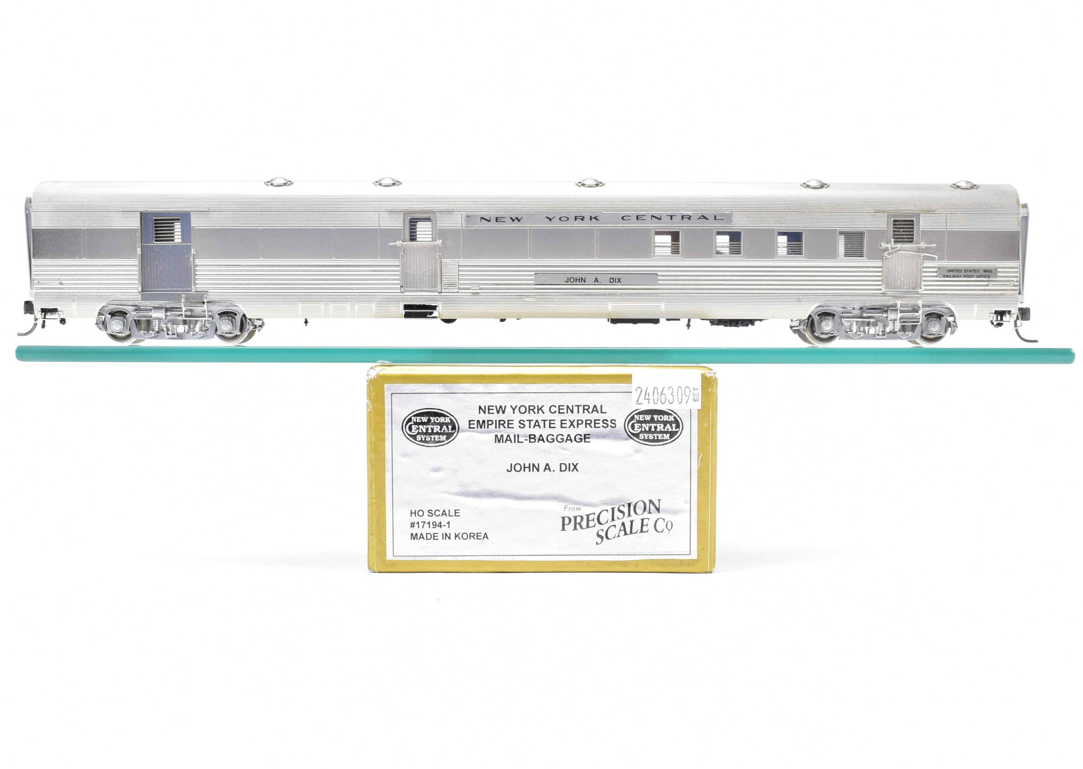 HO Scale Brass Precision Model - New York Central Empire State Express Mail - Baggage Car FP John A. Dix by Precision Scale Co. from NYC