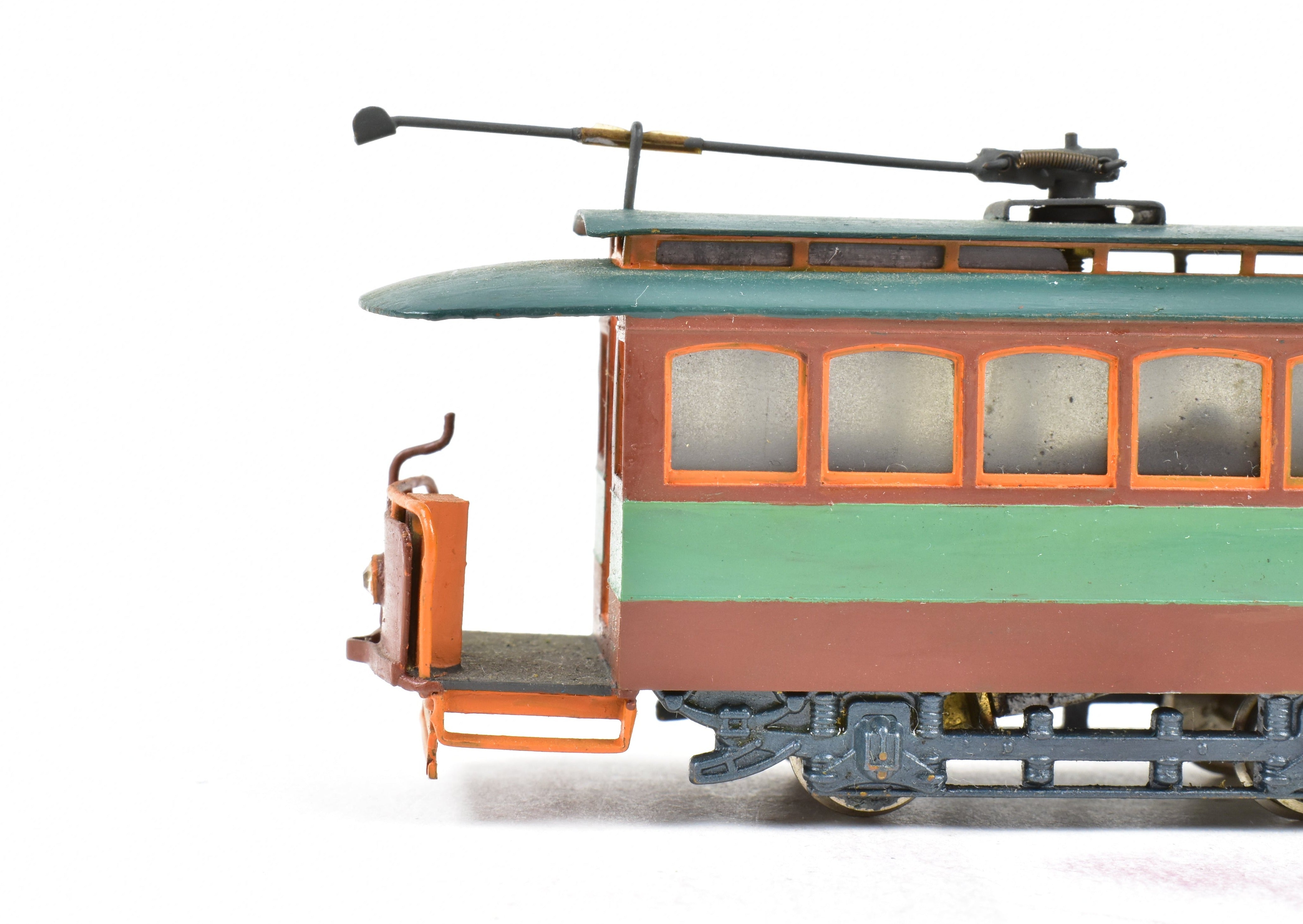 Custom Painted HO Brass Umpco Open End Trolley from 1970s Japan