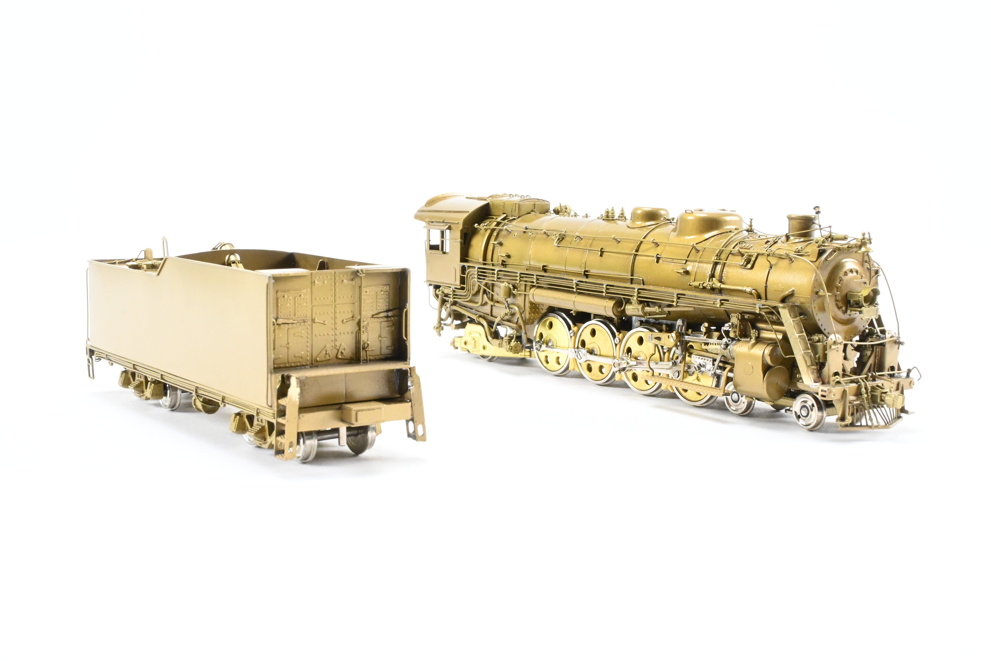 HO Scale Brass Model Train - Overland Models SLSF - Frisco 4300 4-8-2 Mountain Locomotive with Sagami Replacement Can Motor