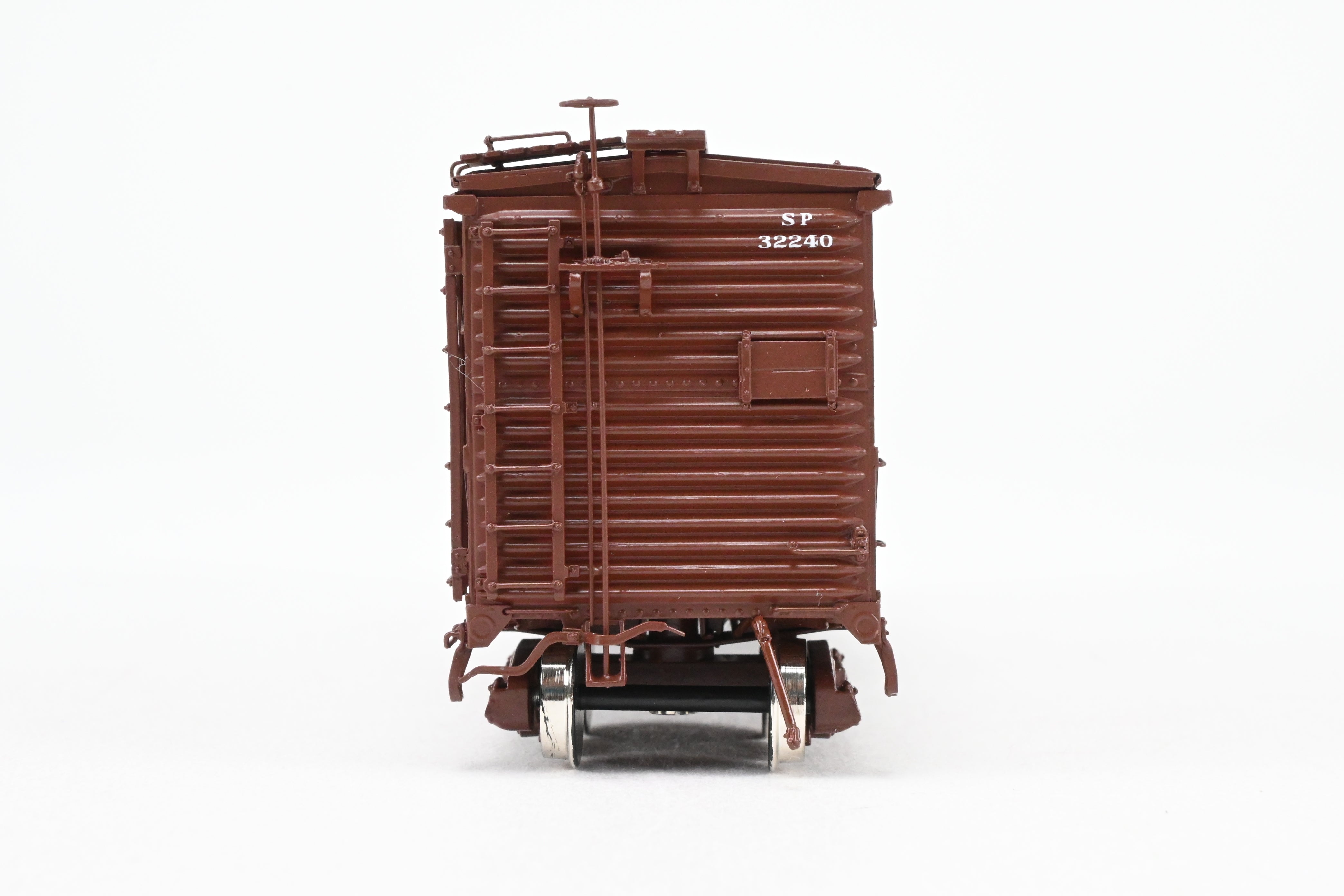 HO Scale Brass Challenger Imports Southern Pacific Class B - 50 - 15 Outside Braced Wood - Sheathed Box Car with Hutchins Roof, Model Number FP #32240