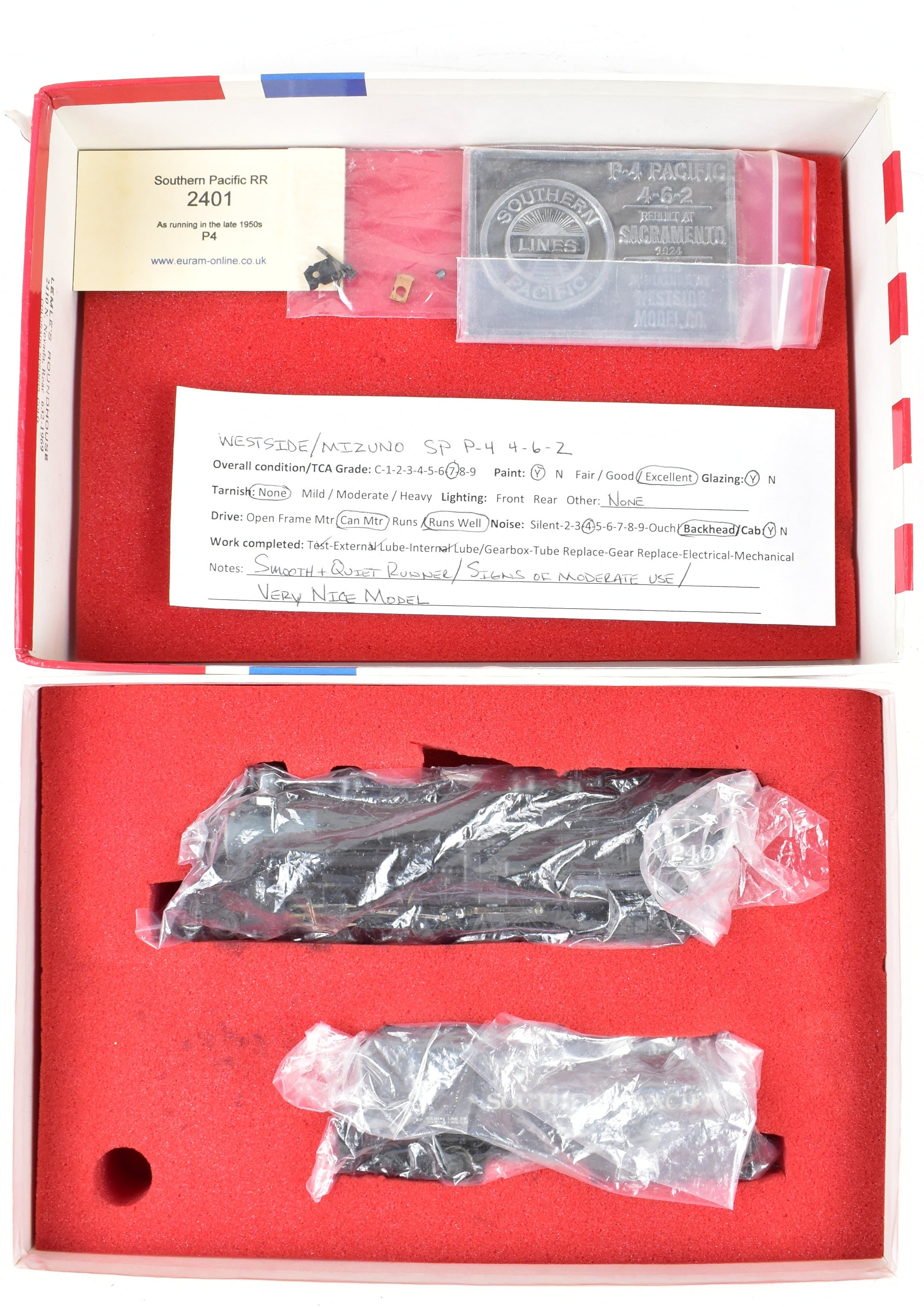 HO Scale Brass Model Train - Westside Model Co. Southern Pacific Class P - 4 4 - 6 - 2 Pacific Locomotive with Custom Painting