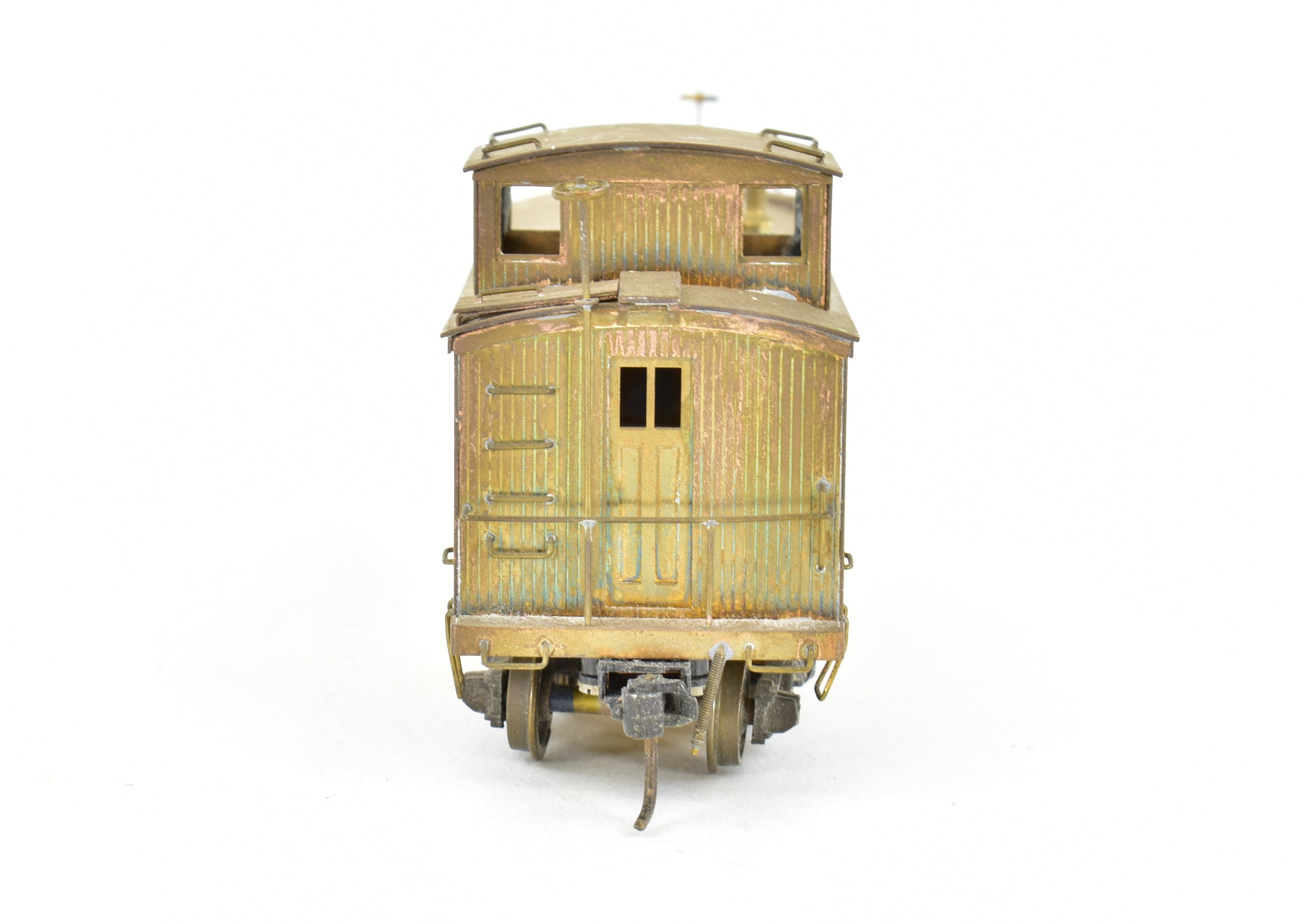 HO Scale Brass Model Trains by Trains, Inc. - ATSF Santa Fe Wood Blind End Caboose in AS-IS Condition