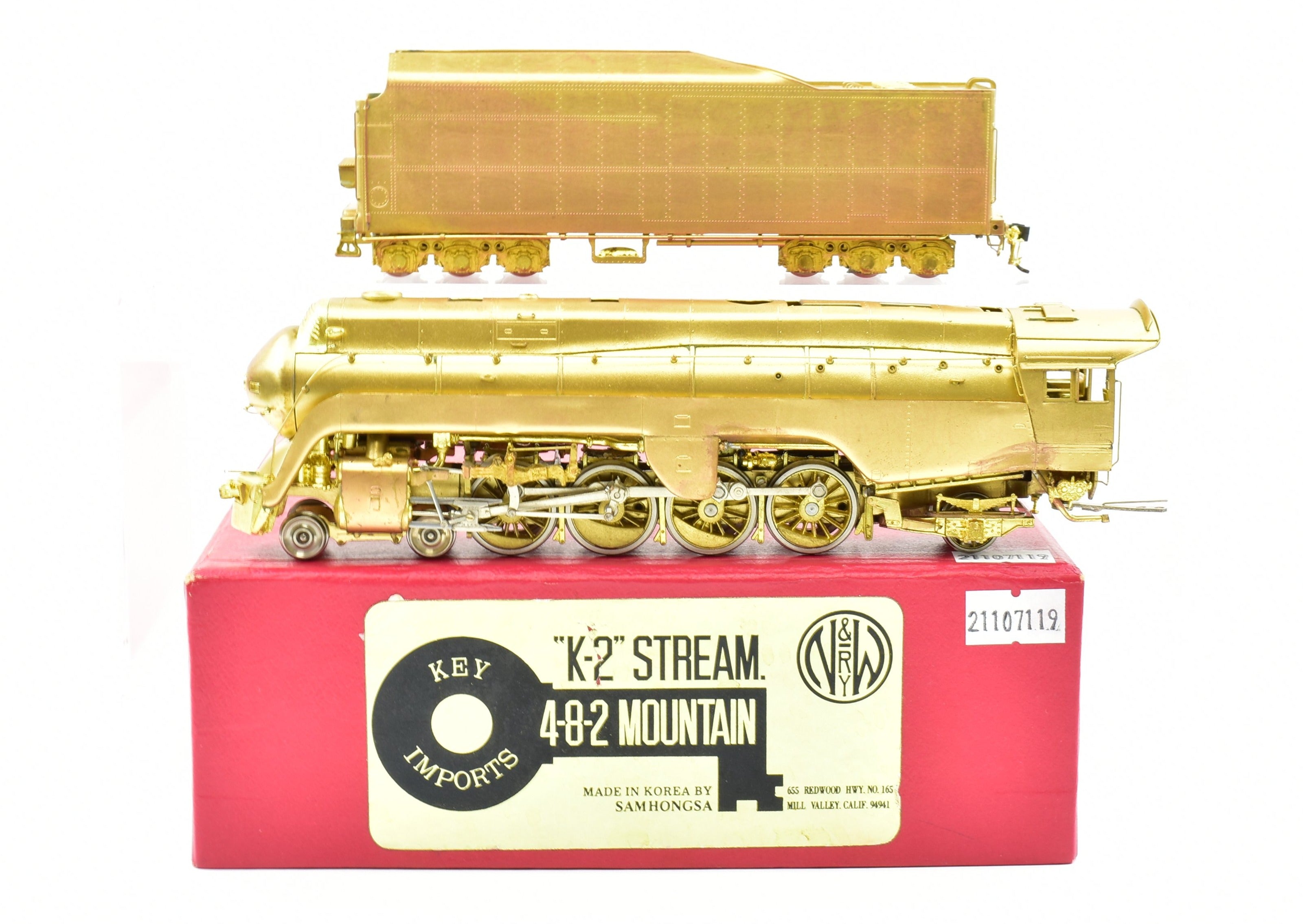 HO Brass Key Imports N&W Norfolk & Western K - 2 4 - 8 - 2 Streamlined Mountain Model