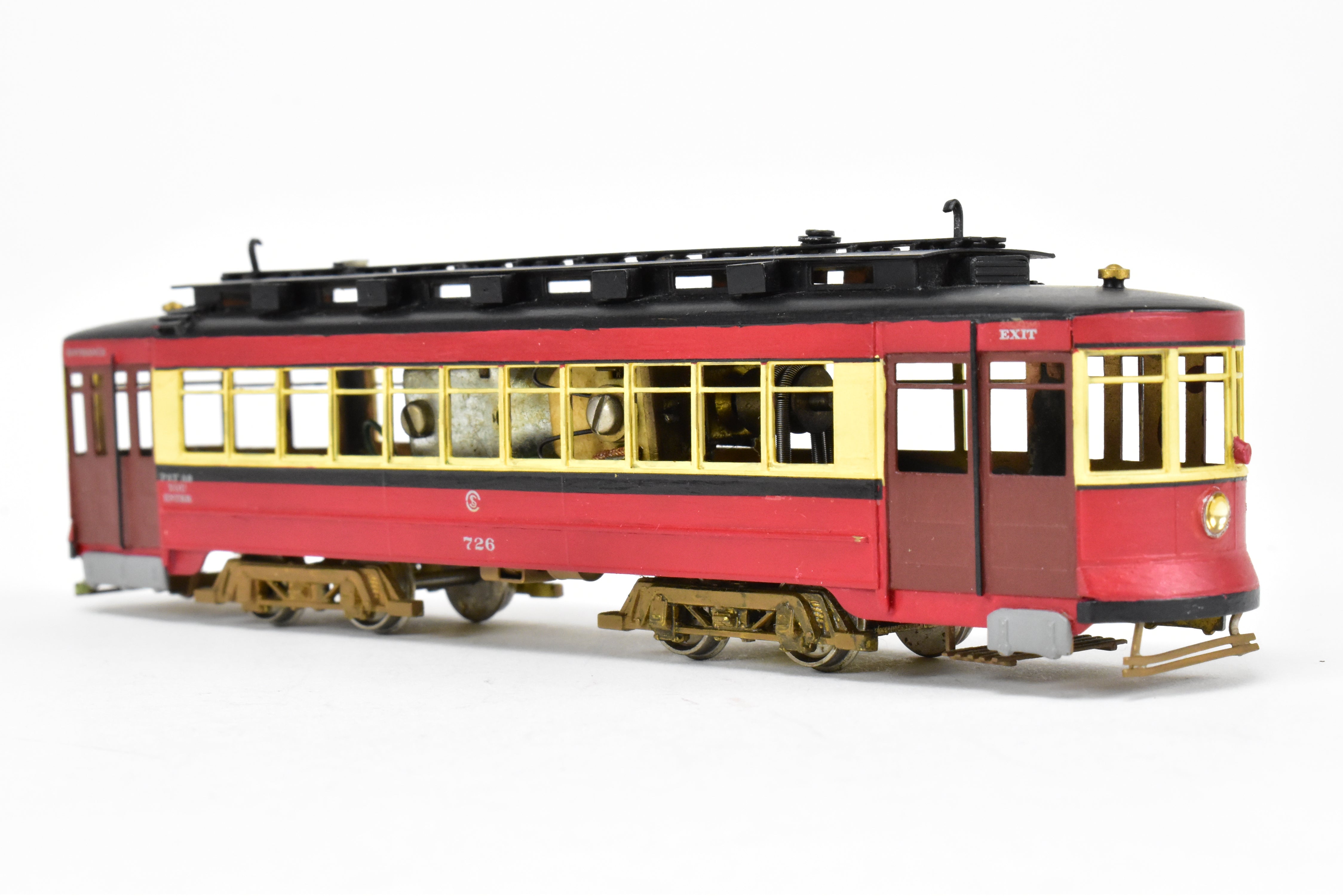 HO Scale Brass Chicago Surface Lines Pullman Car Model - Fairfield Models 343 CSL Custom Painted with Road Number 726