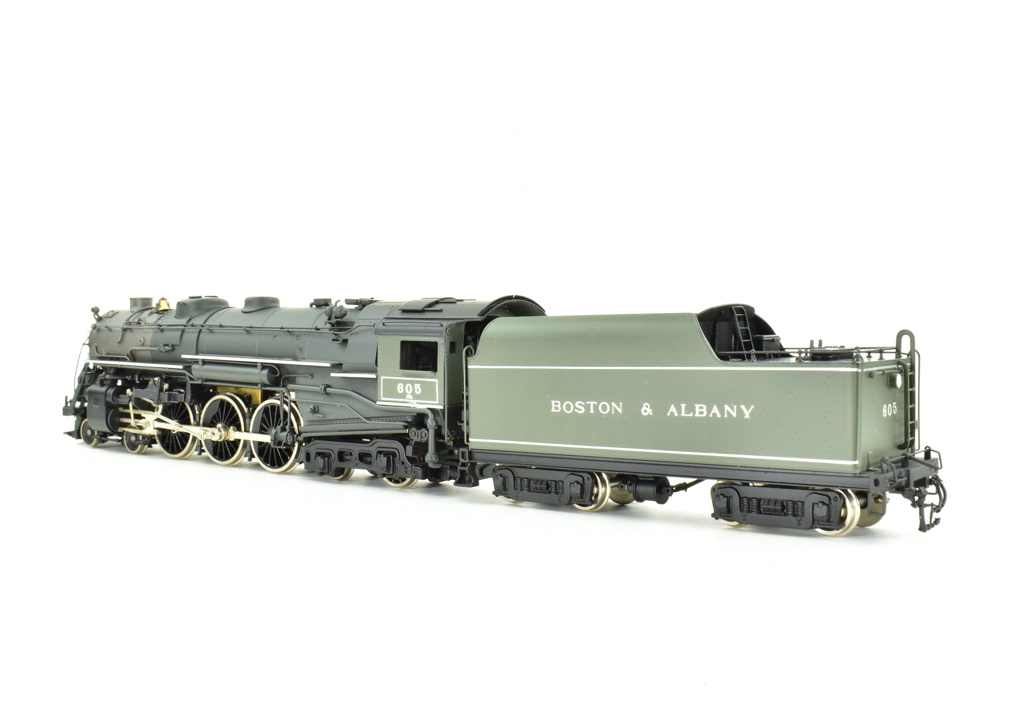 HO Scale Brass Key Imports Boston & Albany J - 2b 4 - 6 - 4 Hudson No. 605 Round Dome FP