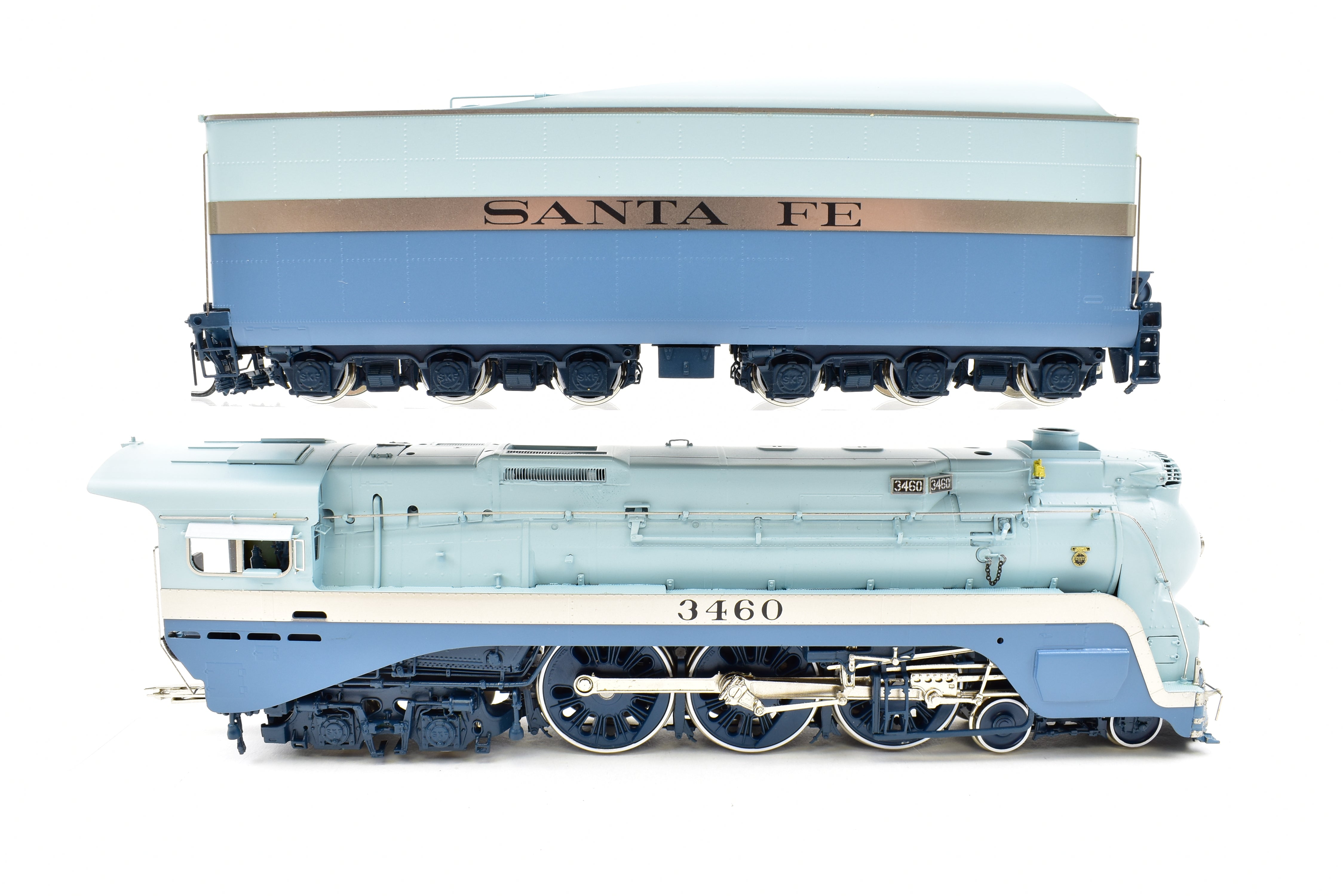 HO Brass Precision Scale Co. ATSF Santa Fe 4-6-4 #3460 Blue Goose Hudson FP Rare Model