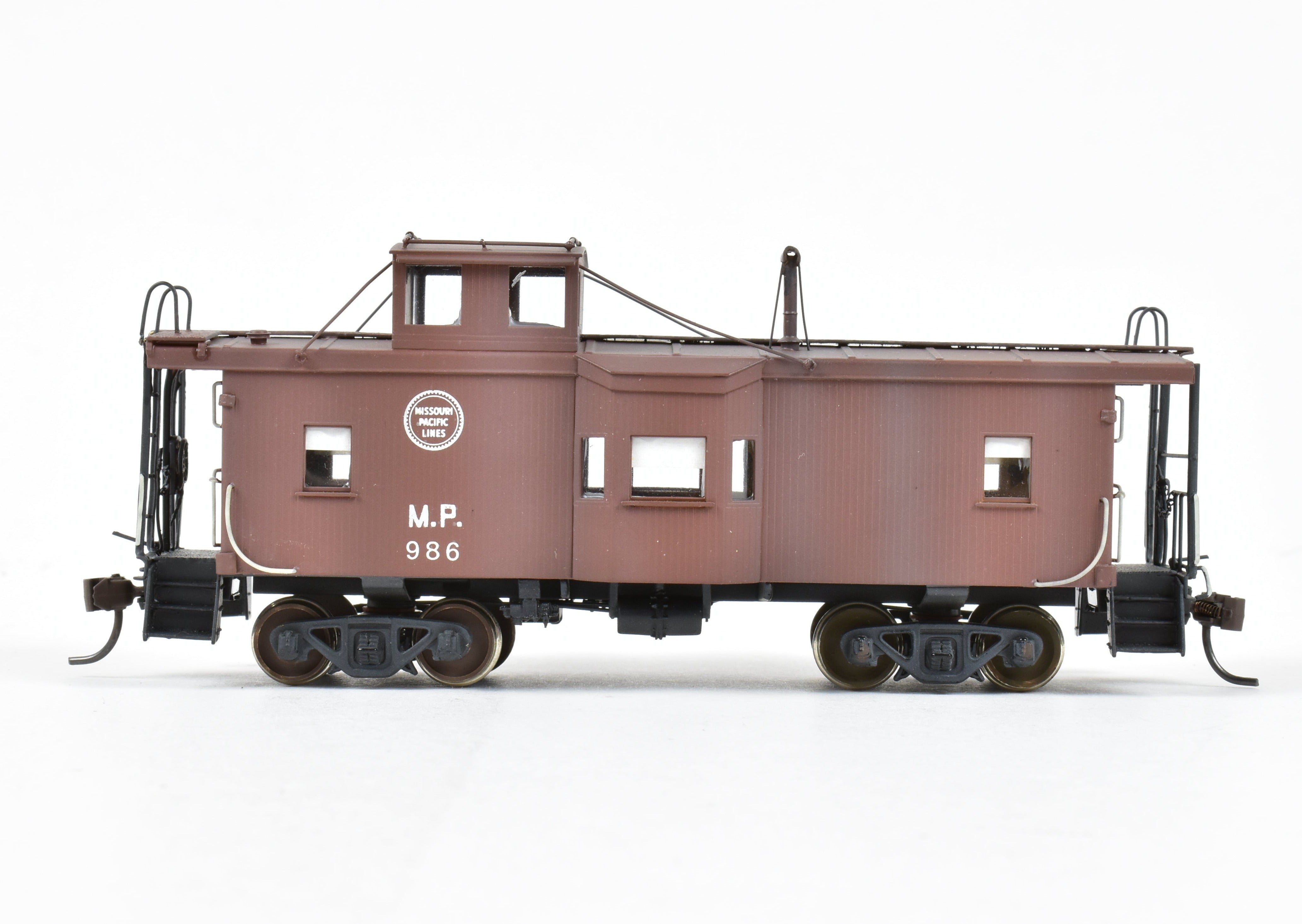 HO Scale Brass Missouri Pacific Cupola & Bay Window Caboose CP No. 986 by Overland Models, Inc. (OMI)