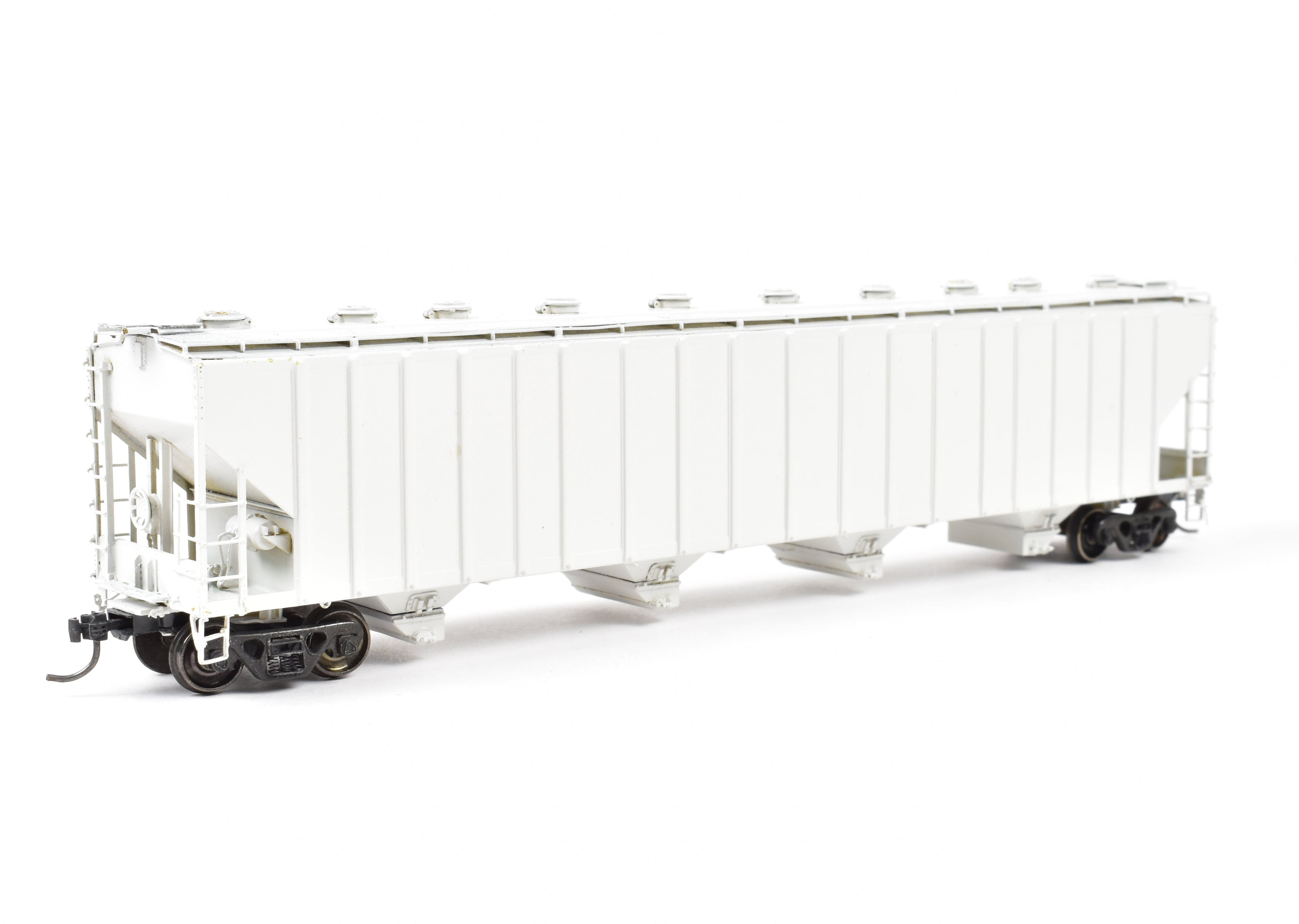 HO Scale Brass Pullman Covered Hopper Model by OMI - Overland Models, Inc. with 5820 Cubic Ft. and Partial Paint Finish for Various Roads