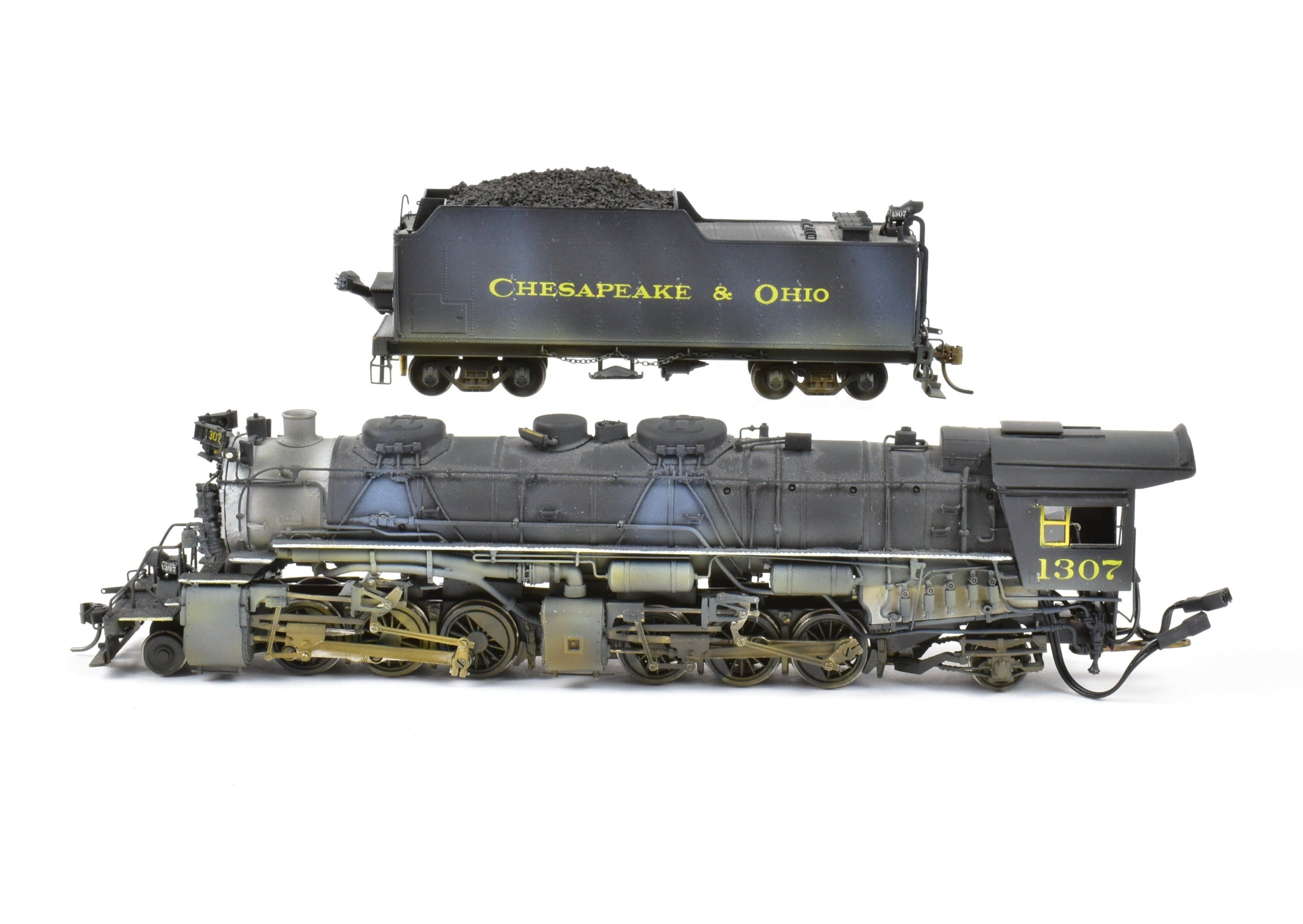 HO Brass PFM Chesapeake & Ohio 2-6-6-2 Mallet 1307 with DCC, Sound & Can Motor
