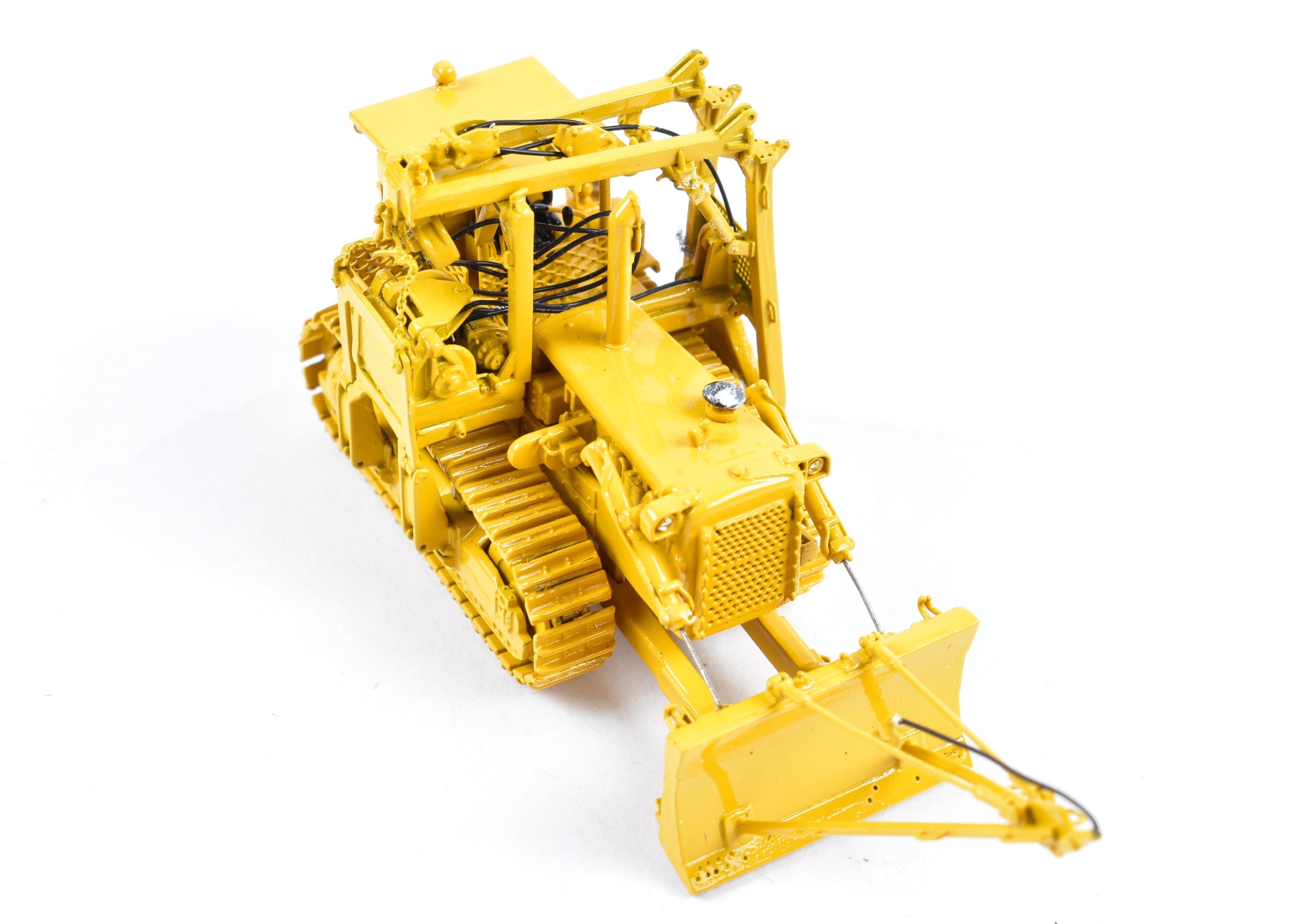 HO Scale Brass Pipe Laying Dozer Model by OMI - Overland Models, Inc. Featuring D&RGW - Denver & Rio Grande Western Design in Factory - Painted FP Yellow