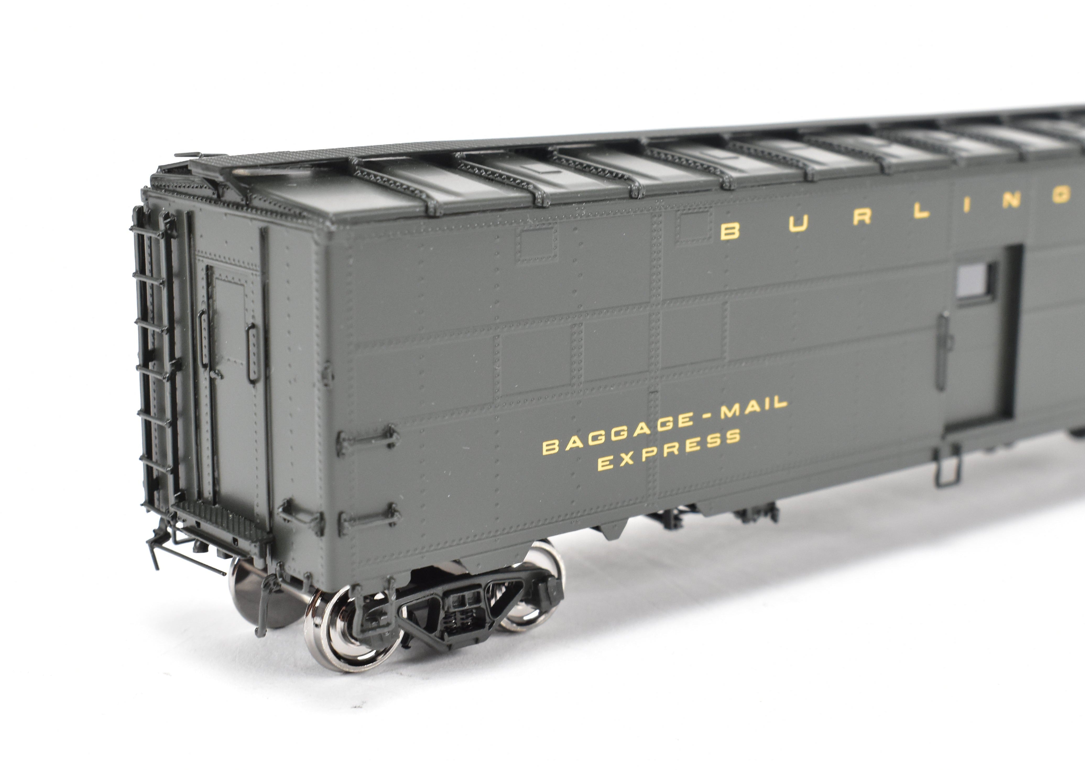 HO Brass Precision Scale Co. CB&Q Burlington Route BE-1 Express Car Factory Painted