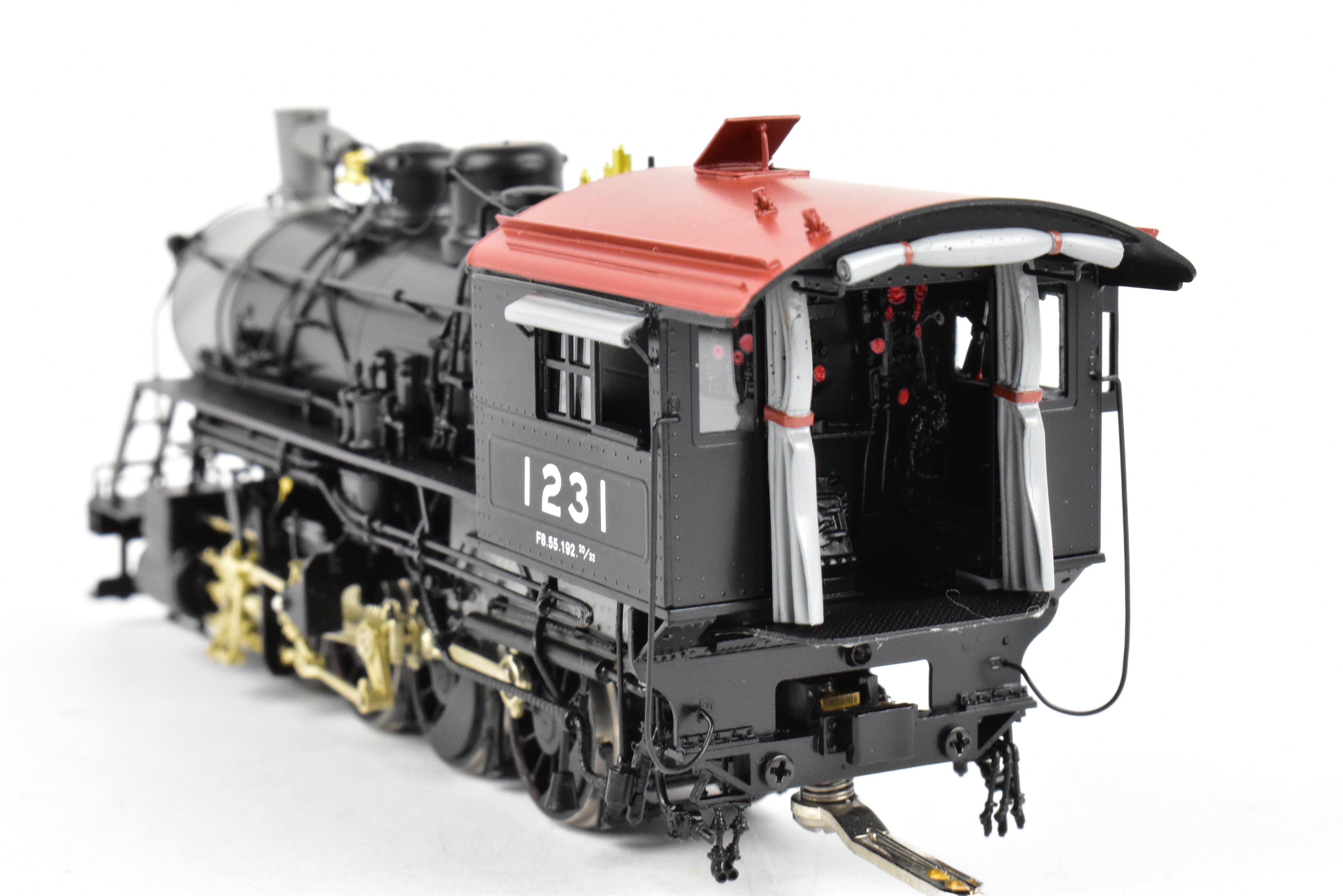 HO Brass GN - Great Northern F-8 2-8-0 FP Black Oil-Fired No. 1231 Model