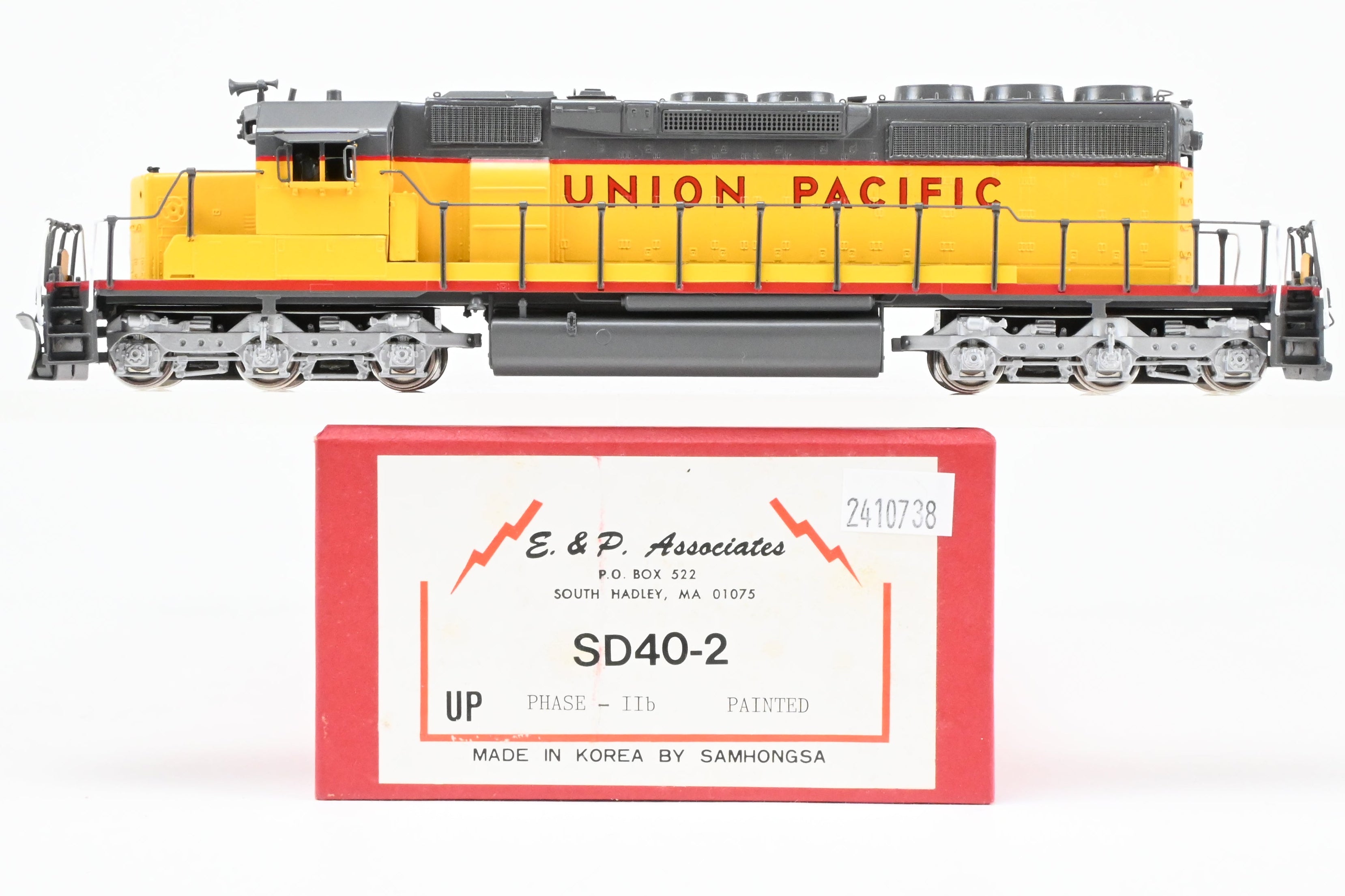 HO Scale Brass E&P Associates Union Pacific EMD SD40-2 Phase IIb Freight Locomotive Model without Number Lettering