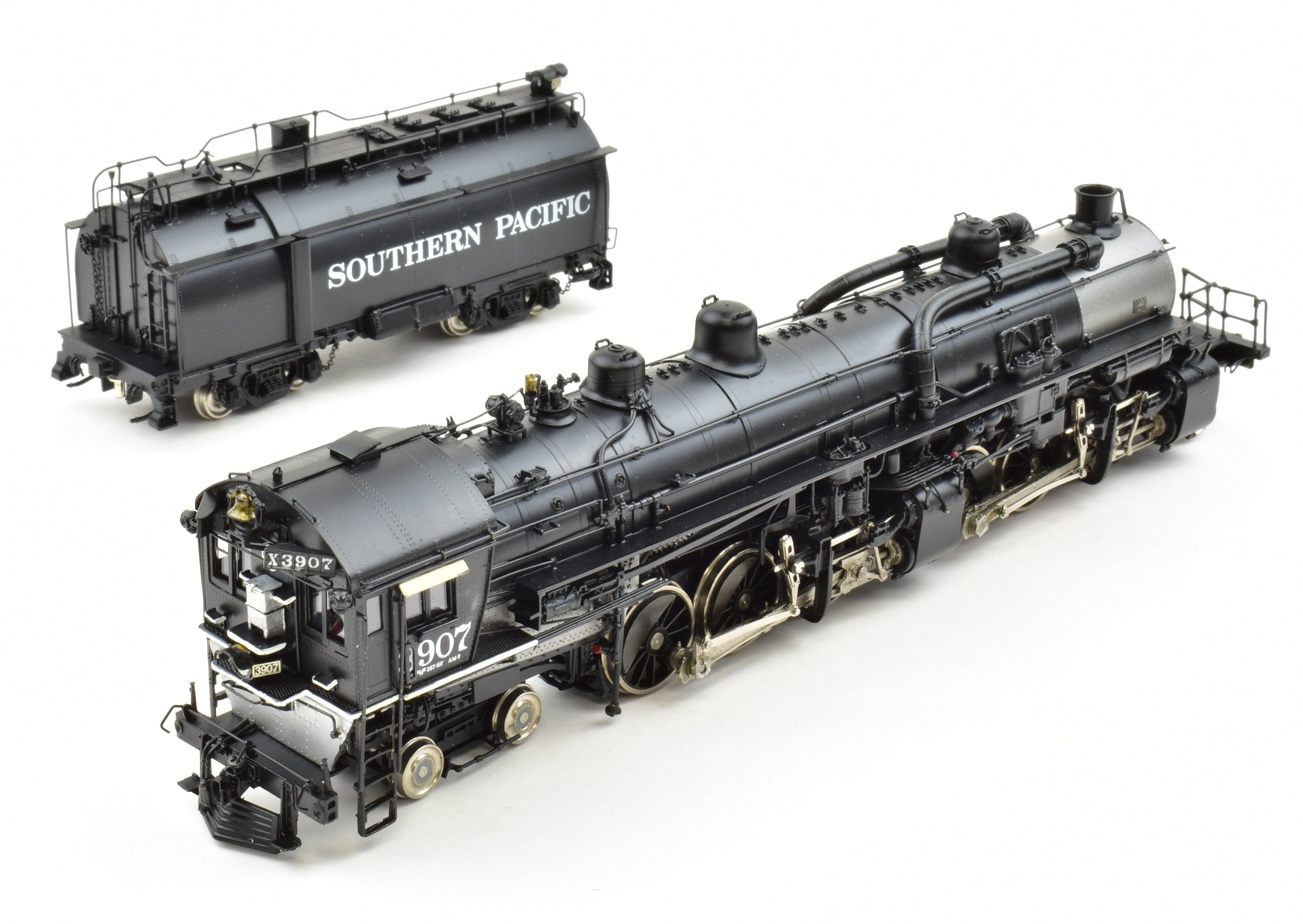 HO Scale Brass Key Imports Southern Pacific AM - 2 4 - 6 - 6 - 2 Cab Forward #3907 Post - War Model