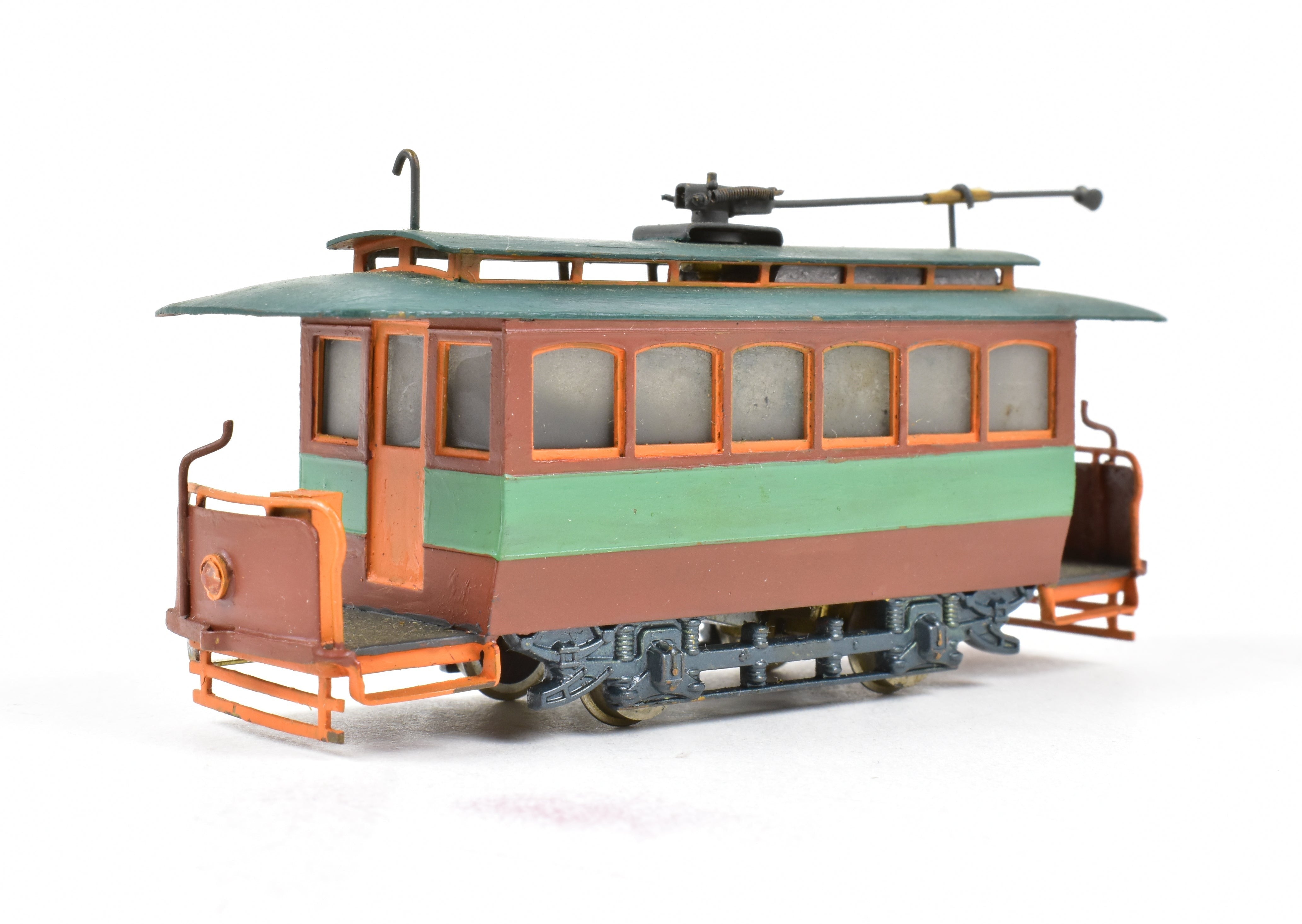 Custom Painted HO Brass Umpco Open End Trolley from 1970s Japan