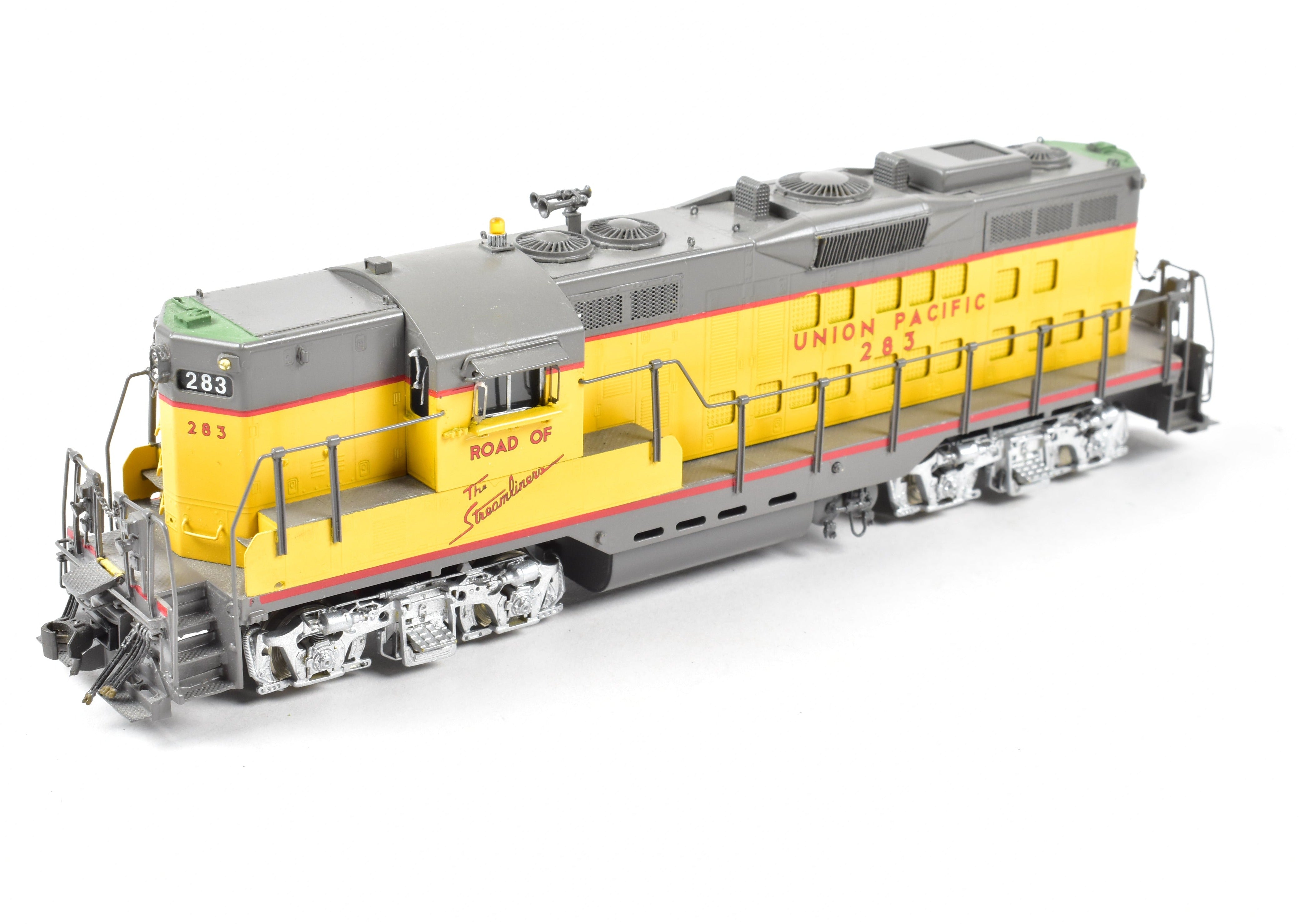 HO Scale Brass Model Train by Overland Models, Inc. - Union Pacific GP - 9 FP #283 with Extra Vents, 36 Fans, Winterization Hatch and Lighting