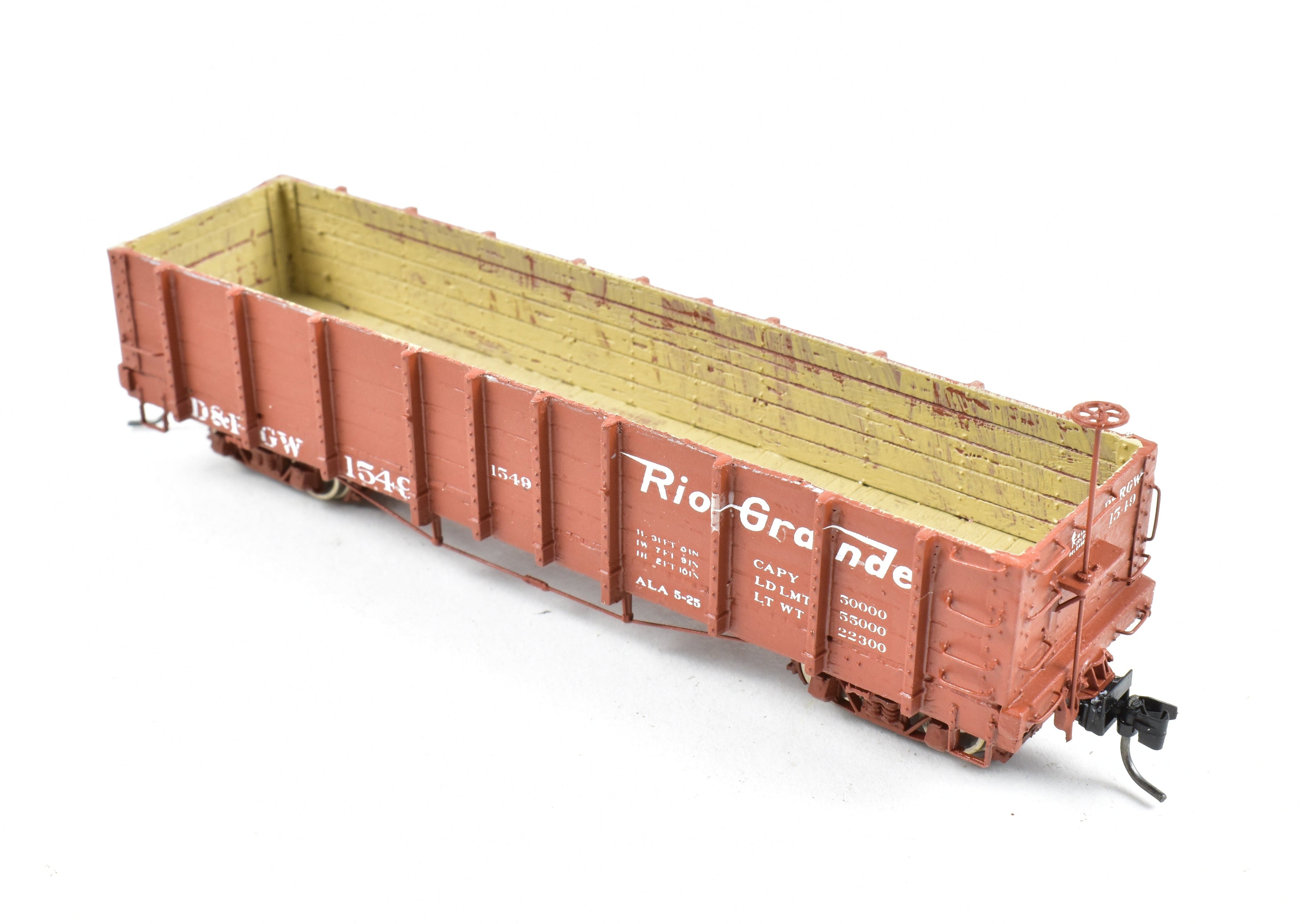 1940s D&RGW Denver & Rio Grande Western Custom-Built HOn3 Gondola #1549 by Leadville Supply