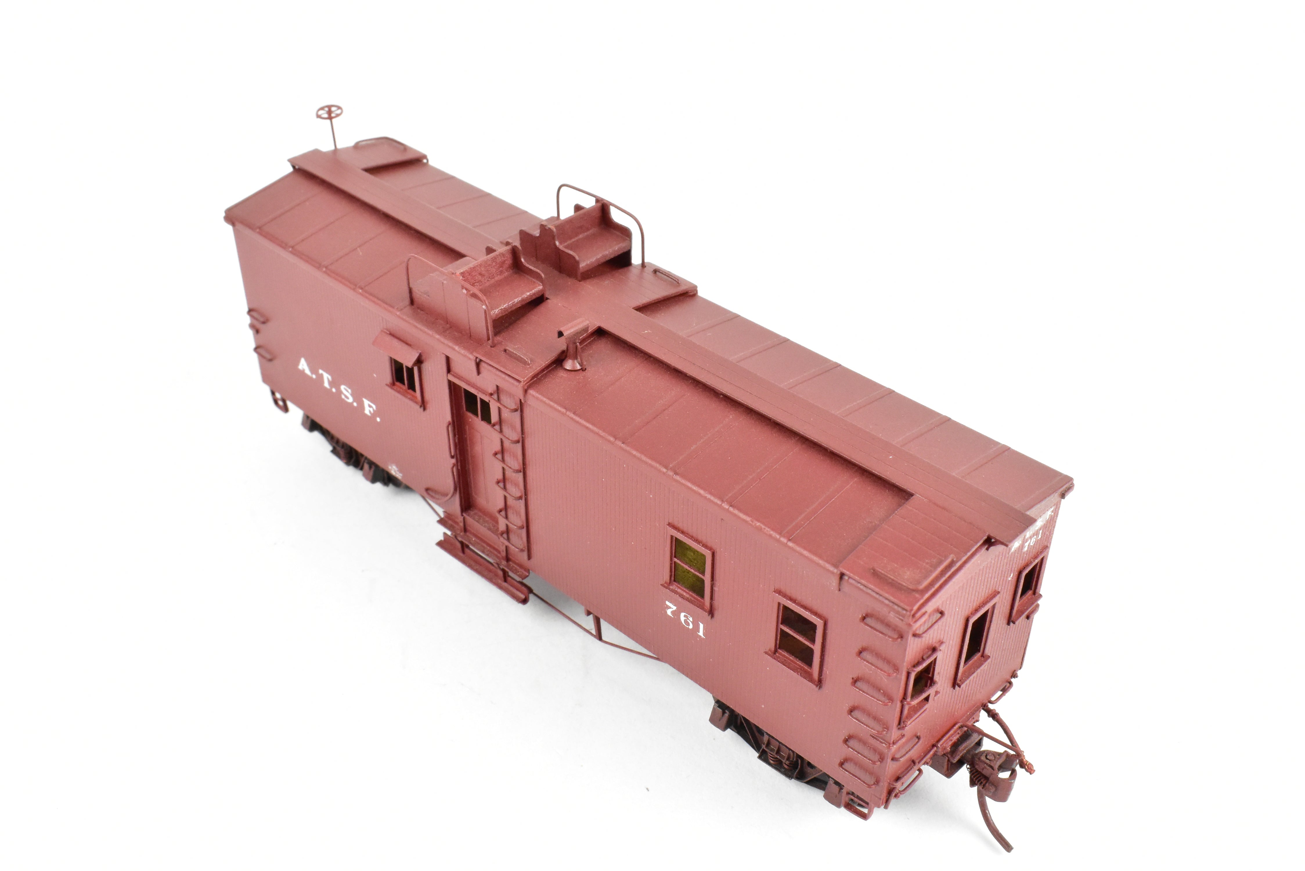 Custom Painted HO Brass Key Imports ATSF Santa Fe Caboose No. 761