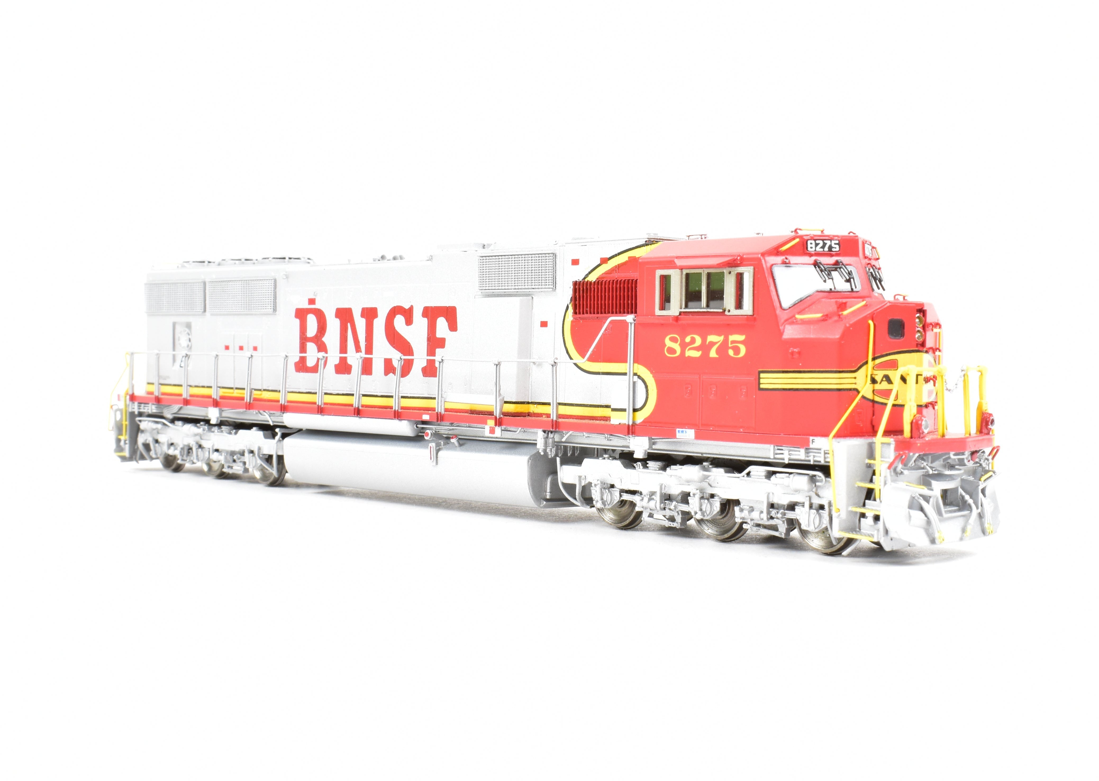 HO Scale Brass Model Train - Overland Models, Inc. BNSF - Burlington Northern Santa Fe EMD SD75M FP Locomotive #8275 REBOXX